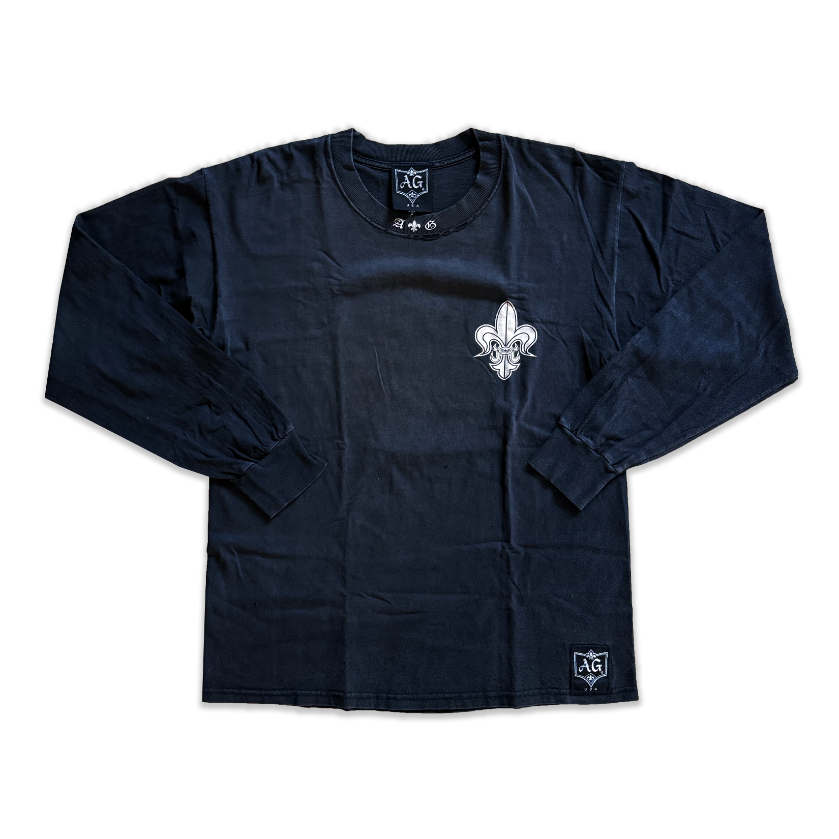 A&G Rock N Roll Couture 1999 Fleur Fe Lis Logo LS Tee