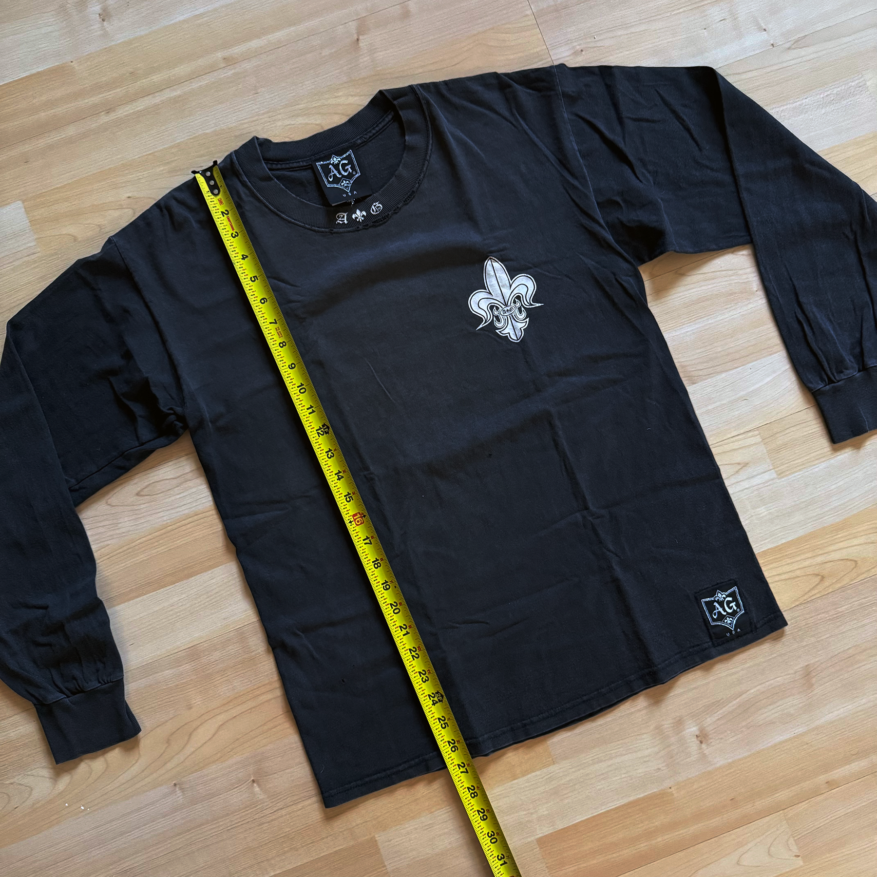 A&G Rock N Roll Couture 1999 Fleur Fe Lis Logo LS Tee