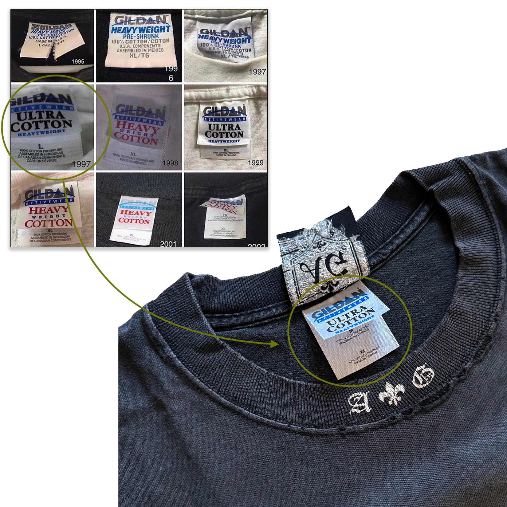 A&G Rock N Roll Couture 1999 Fleur Fe Lis Logo LS Tee