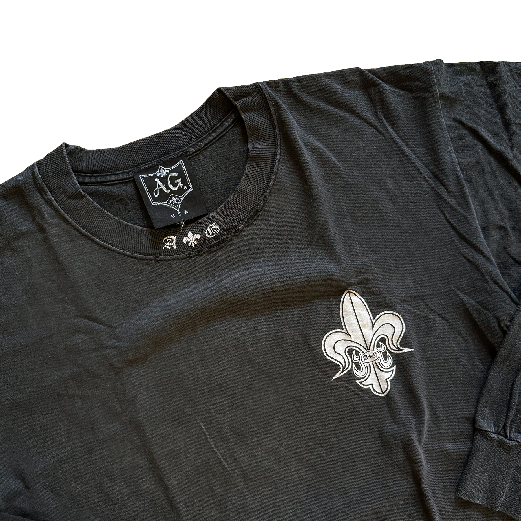 A&G Rock N Roll Couture 1999 Fleur Fe Lis Logo LS Tee