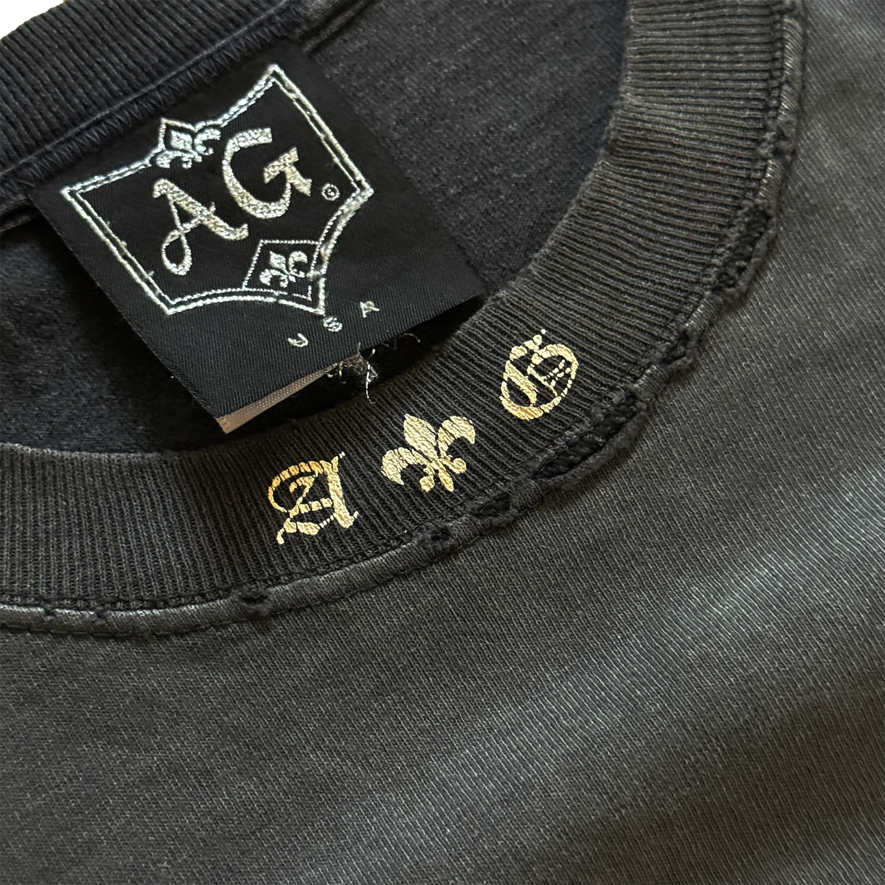 A&G Rock N Roll Couture 1999 Fleur Fe Lis Logo LS Tee