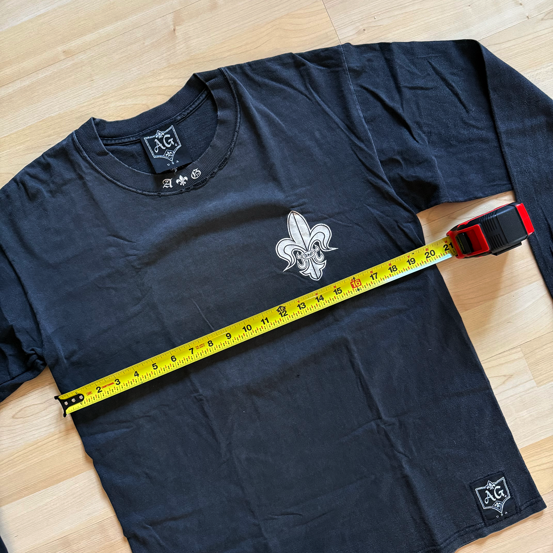 A&G Rock N Roll Couture 1999 Fleur Fe Lis Logo LS Tee