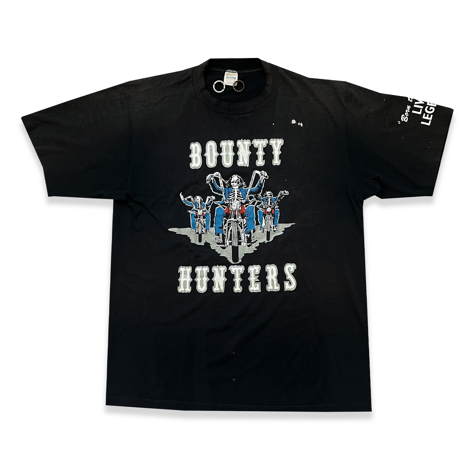 Vintage 1980s Bounty Hunters Motorcycle Club Biker Tee