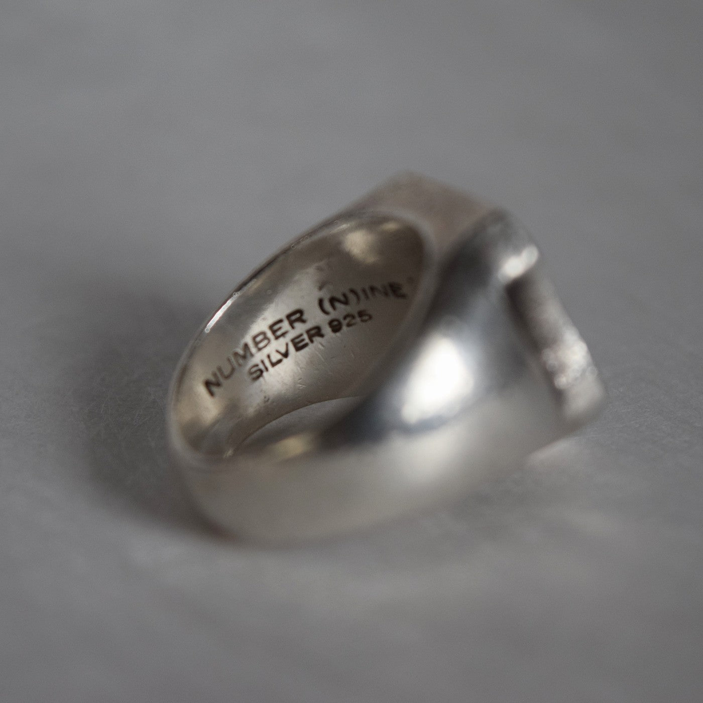 Number (N)ine SS01 'Time Migration' Silver Shield Ring