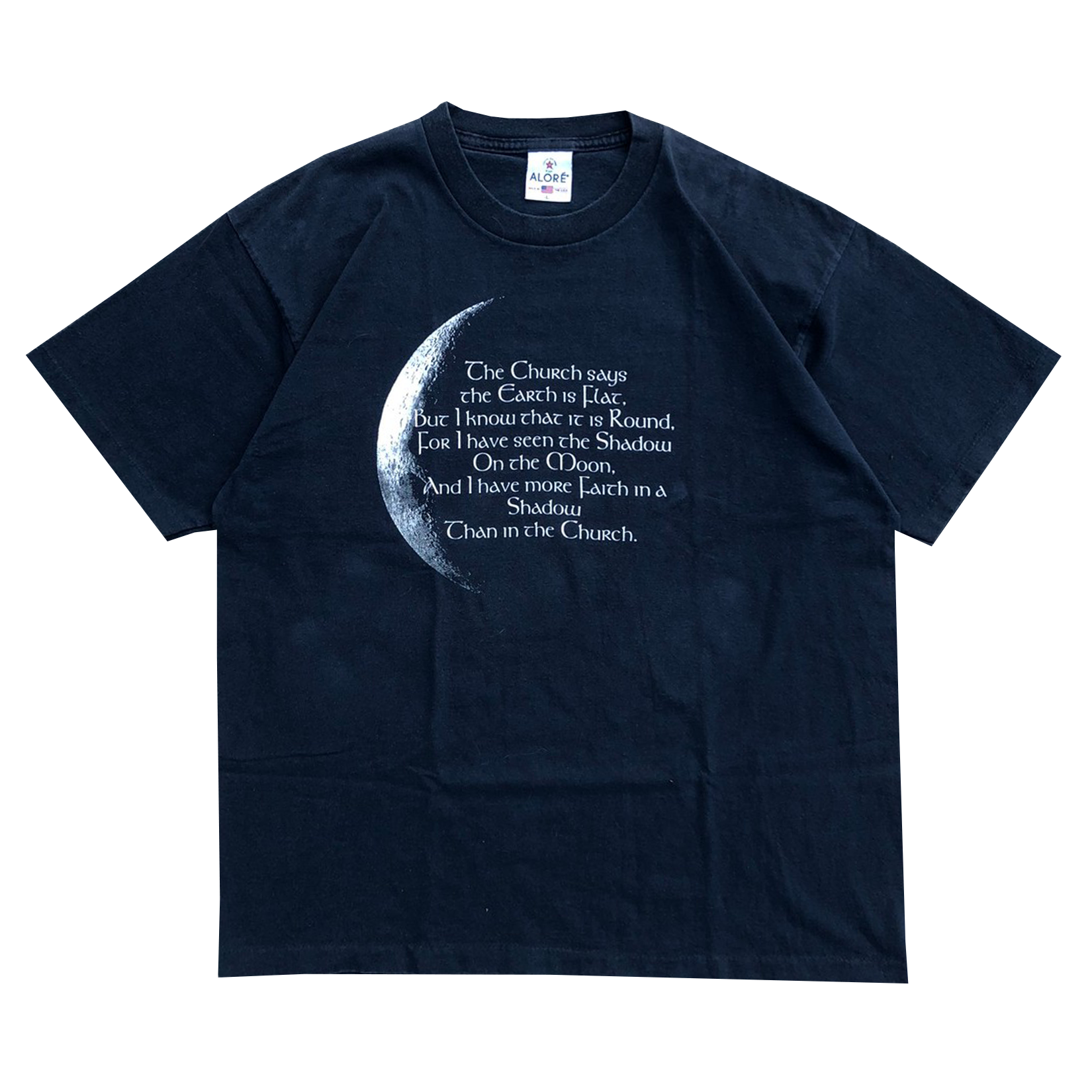 Vintage 1990s Flat Earth Cult Tee