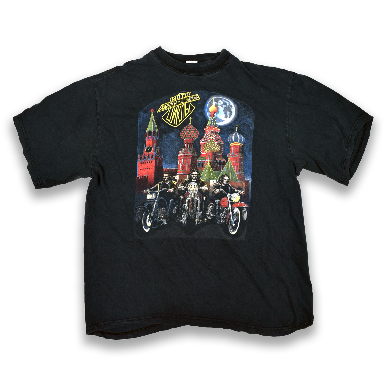 Vintage 1990s Moscow Russia Harley Davidson Tee