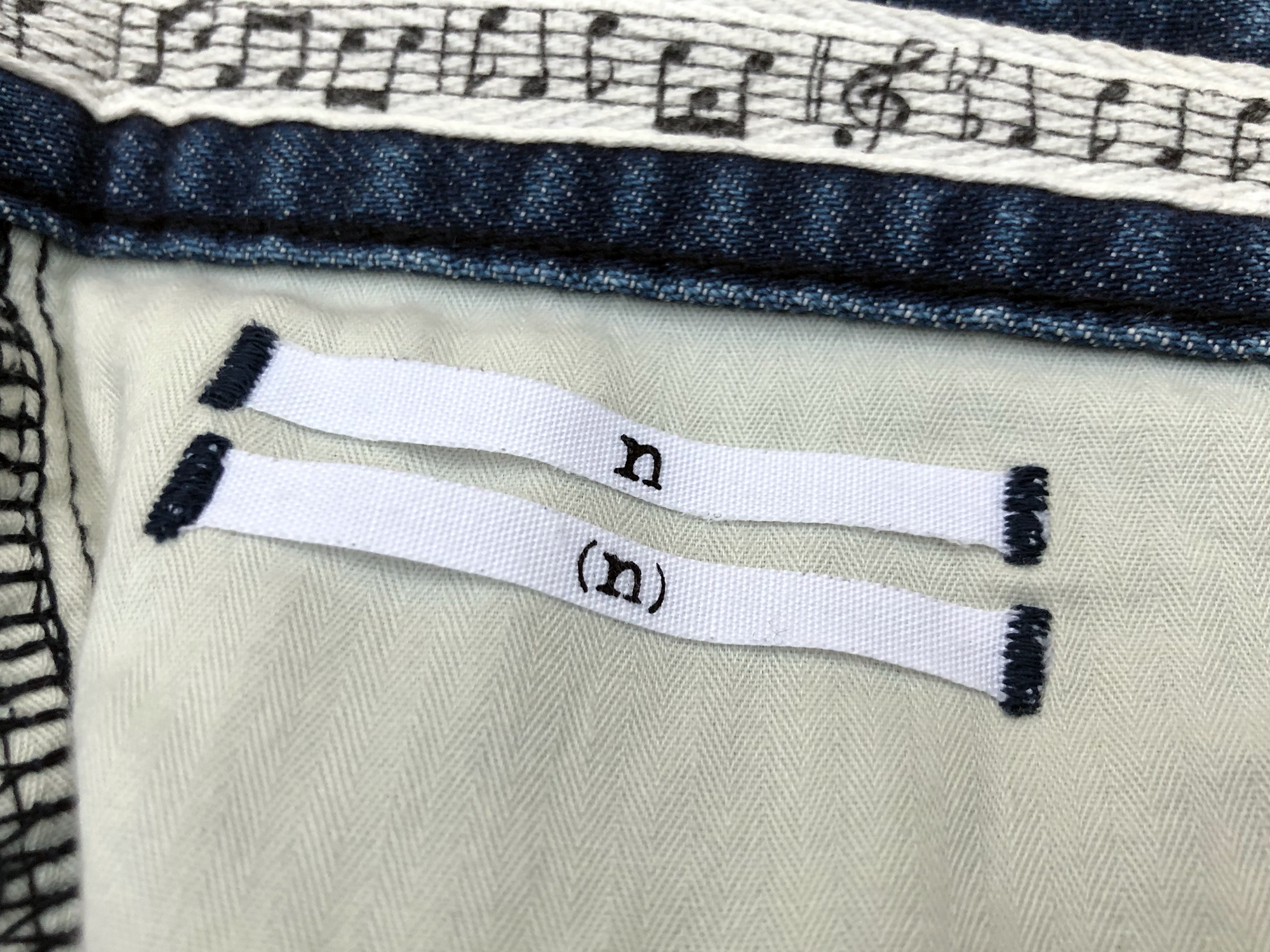 Number (N)ine AW01 'Standard' Sashiko Patchwork Paint Splattered Denim