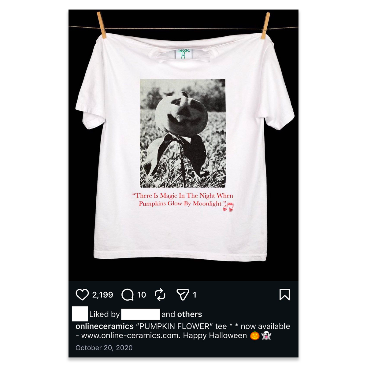 Online Ceramics FW20 Pumpkin Flower Tee