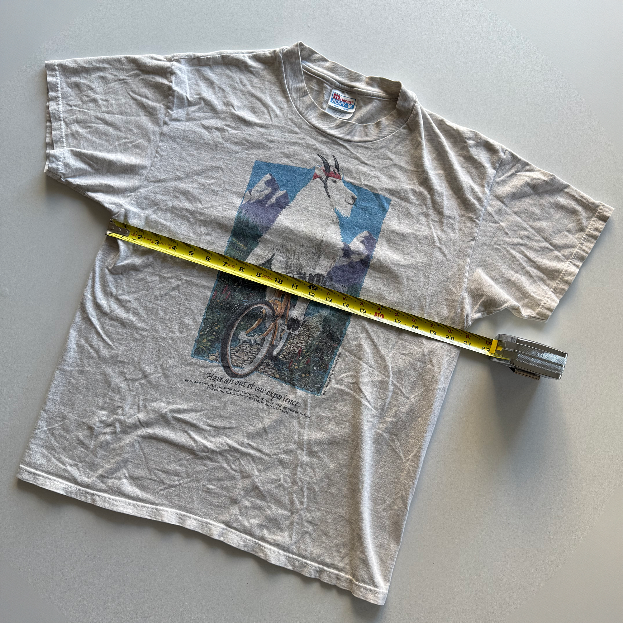 Vintage 1992 Colorado Billy Goat Mountain Biking Nature Tee