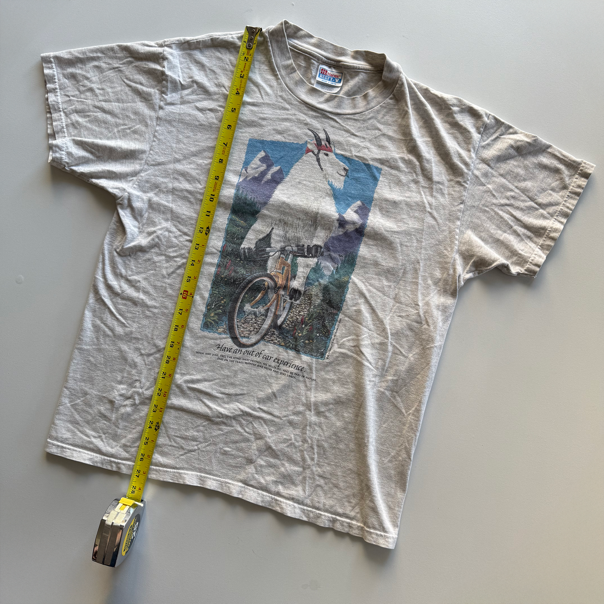 Vintage 1992 Colorado Billy Goat Mountain Biking Nature Tee