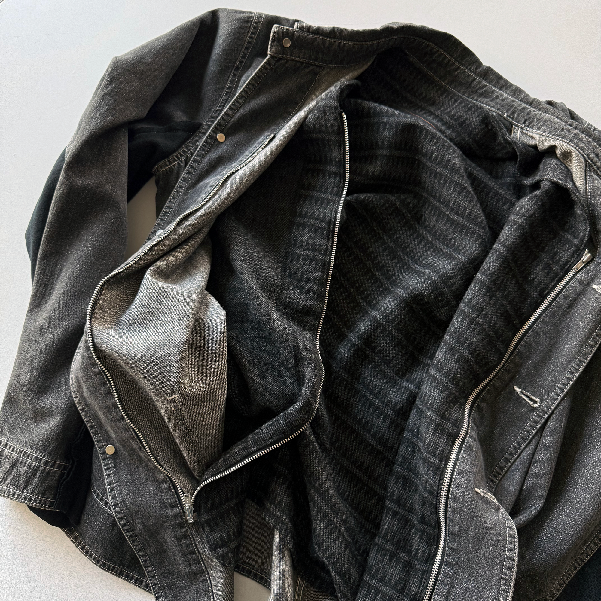 Undercover AW03 Paper Doll Hybrid Reconstructed Denim Chore Jacket