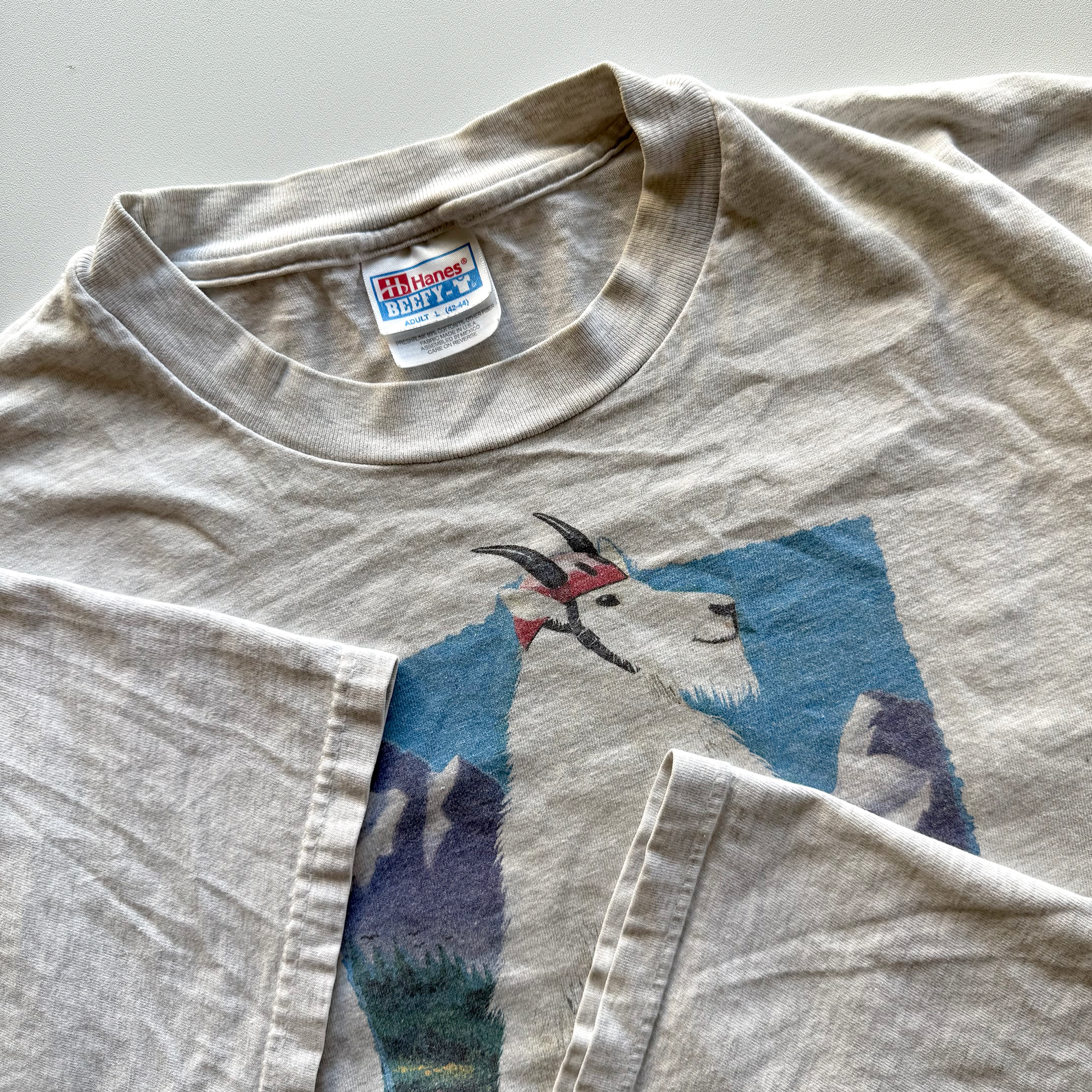 Vintage 1992 Colorado Billy Goat Mountain Biking Nature Tee