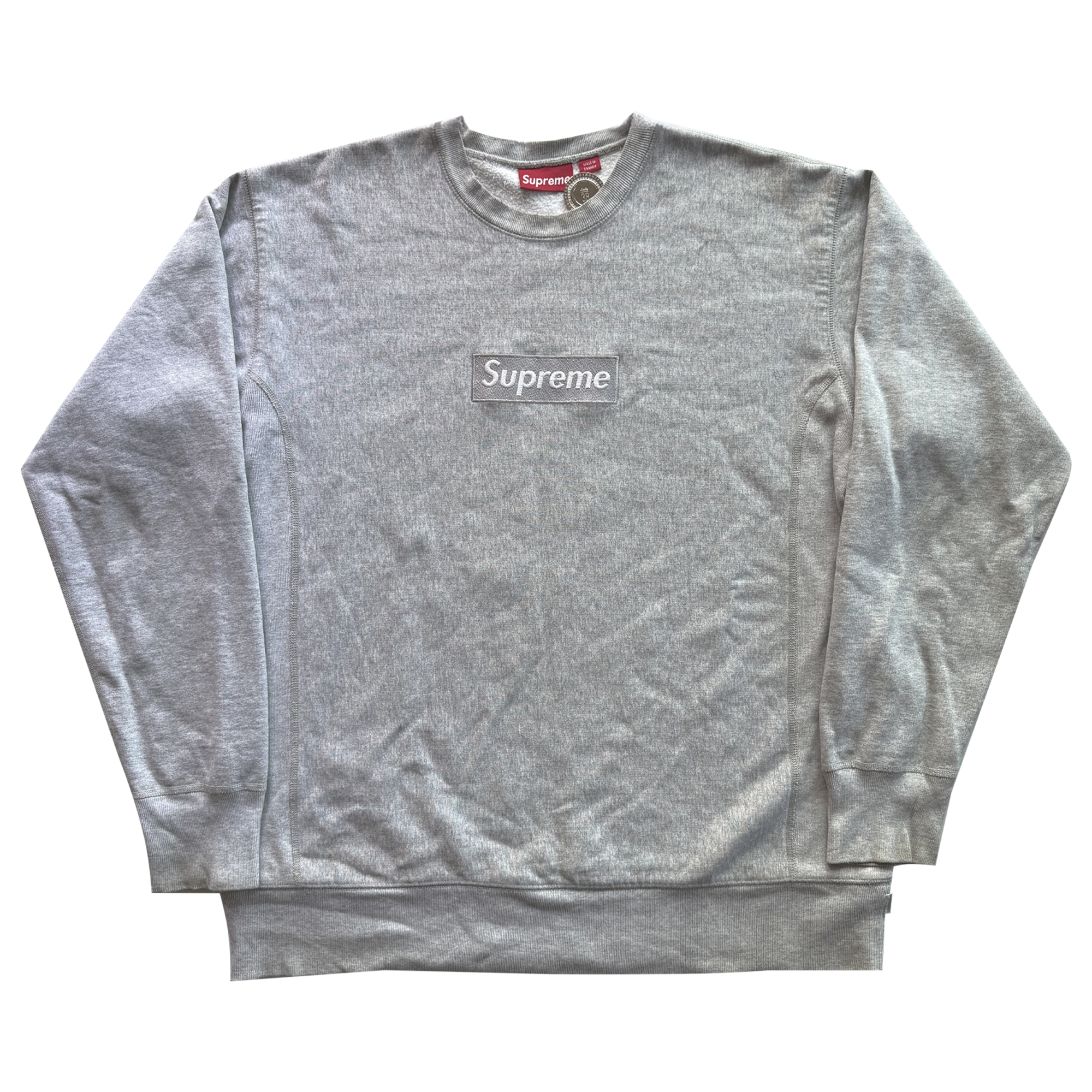 Supreme FW03 Silver Box Logo Crewneck Sweatshirt