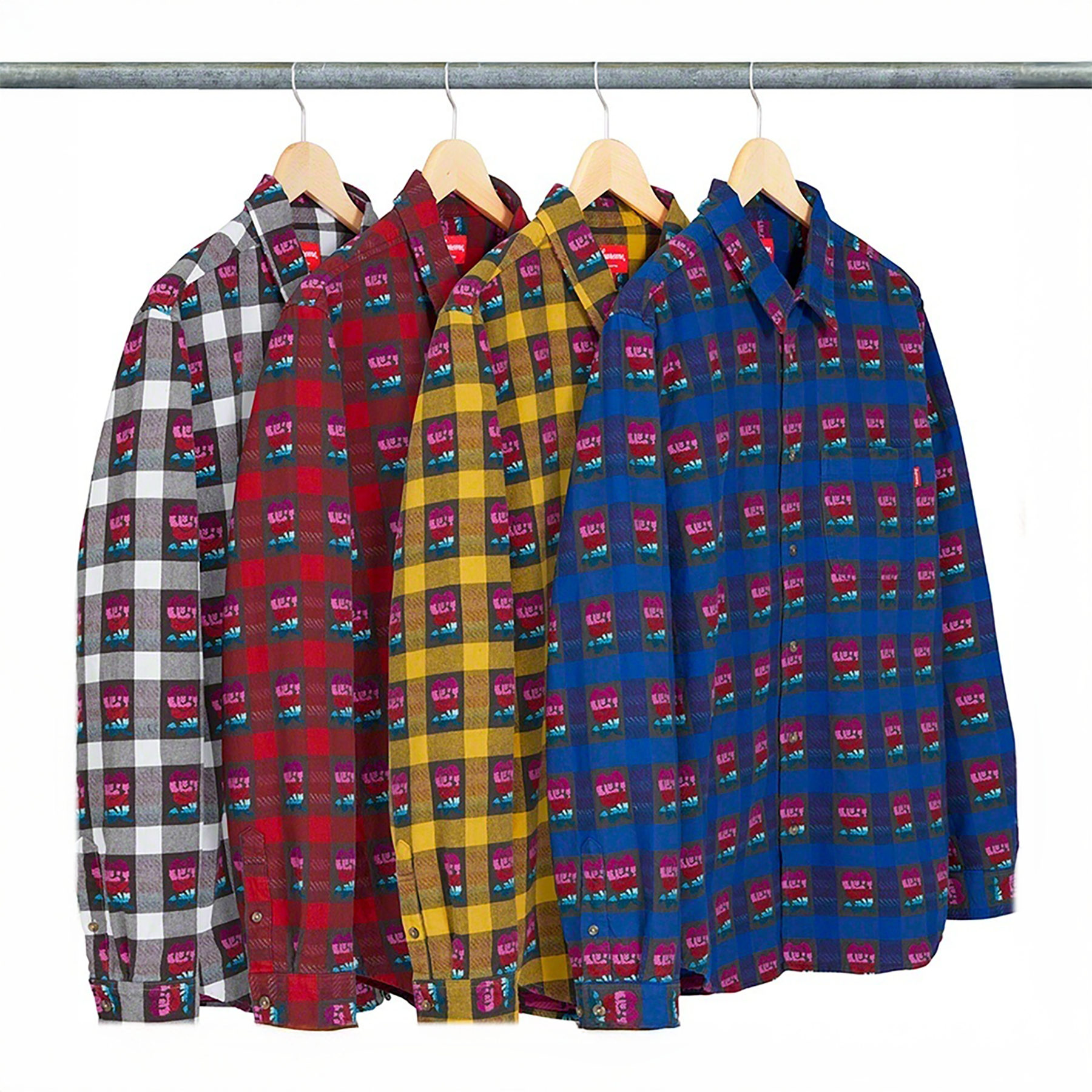 Supreme SS19 Rose Buffalo Plaid Flannel Shirt