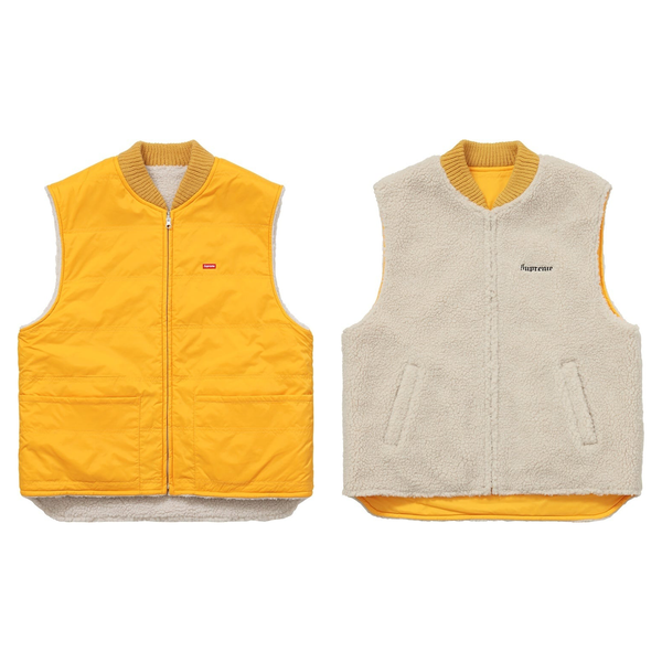 Supreme FW16 Sherpa Fleece Reversible Work Vest
