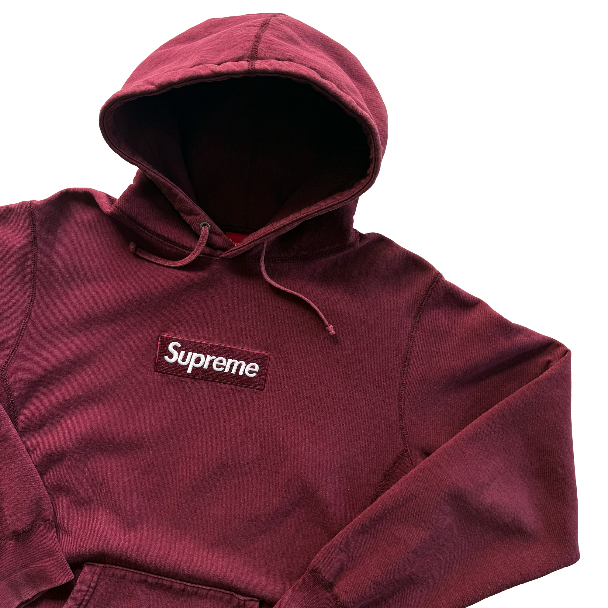 Supreme FW11 Burgundy Box Logo Hoodie