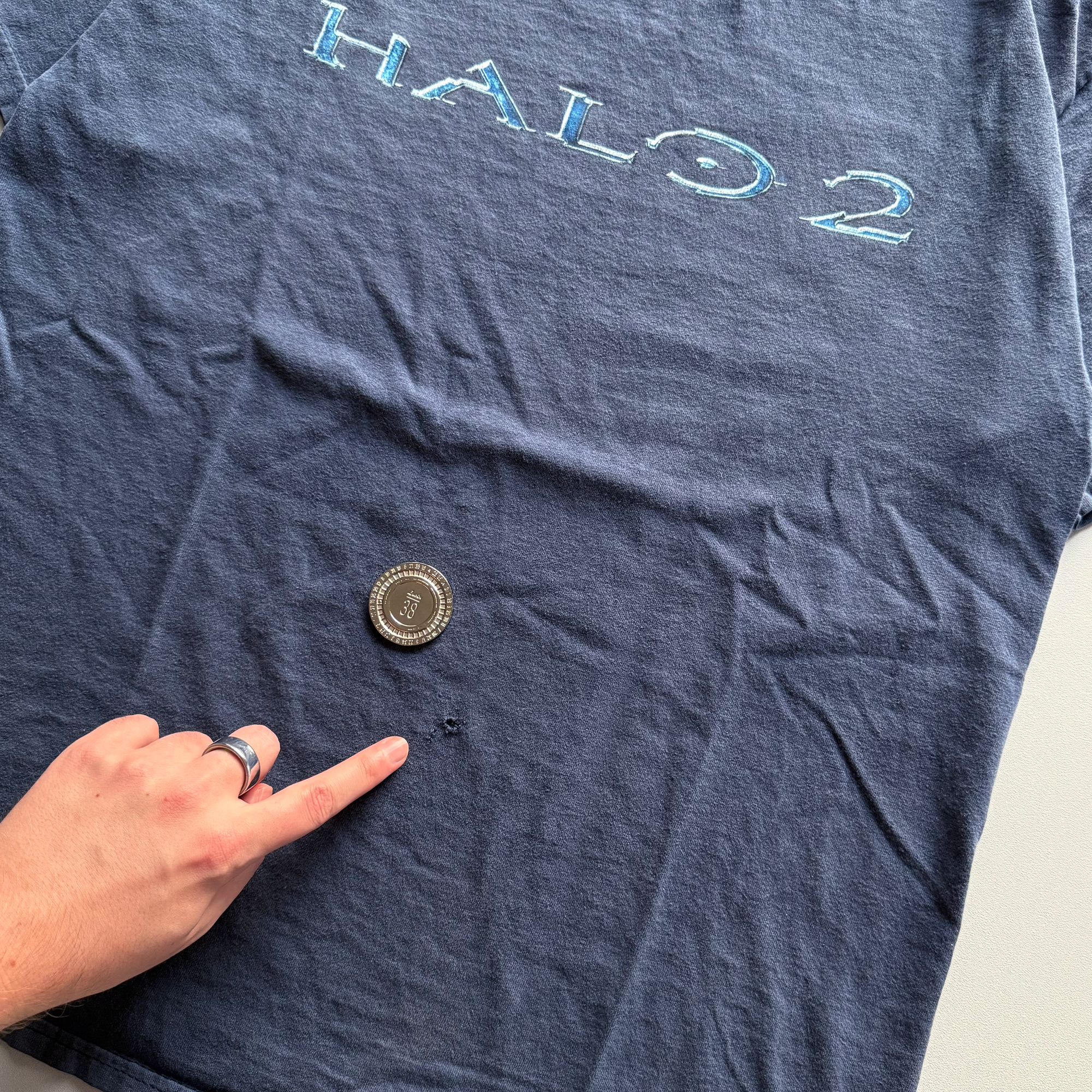 Vintage 2004 Halo 2 Icon Logo Tee