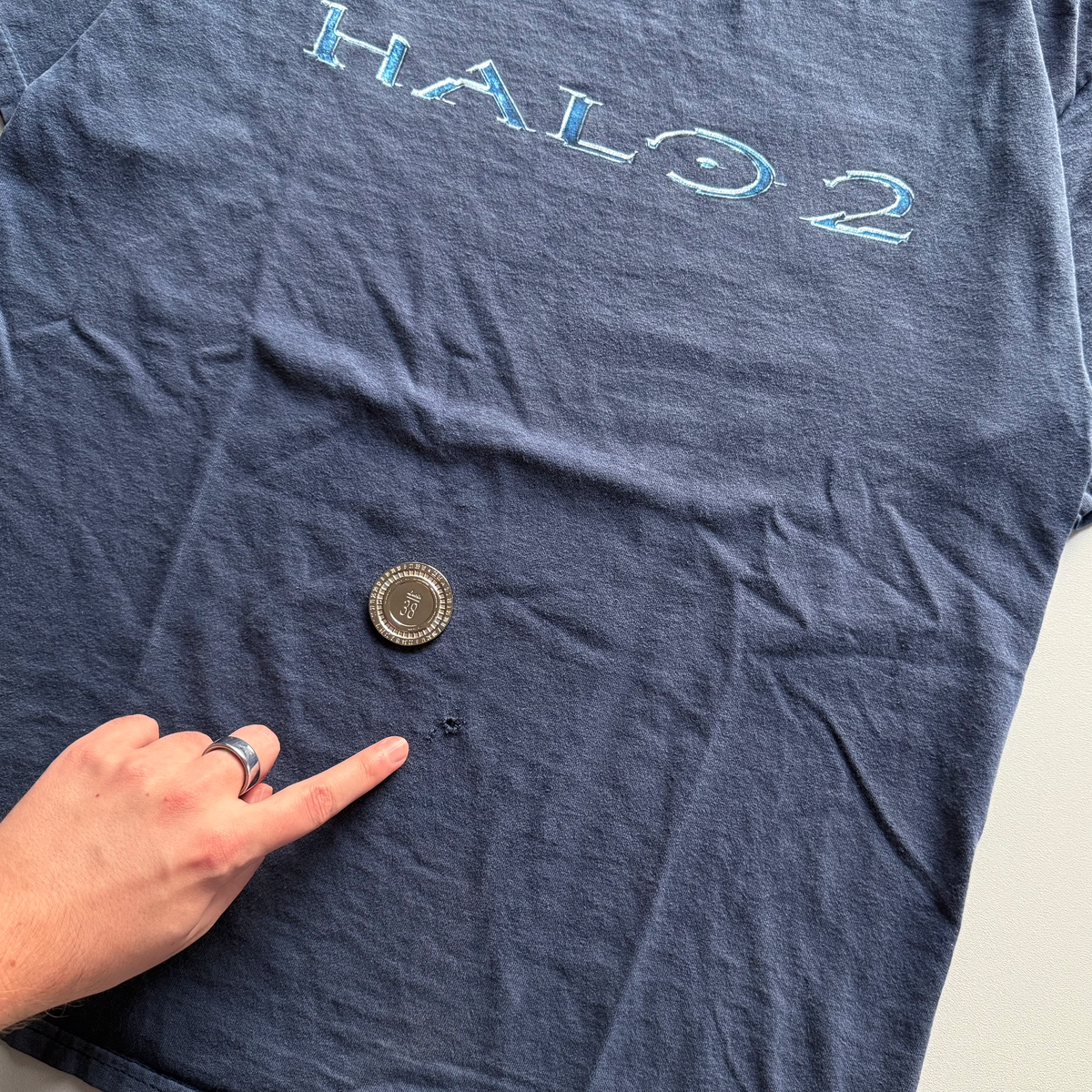 Vintage 2004 Halo 2 Icon Logo Tee