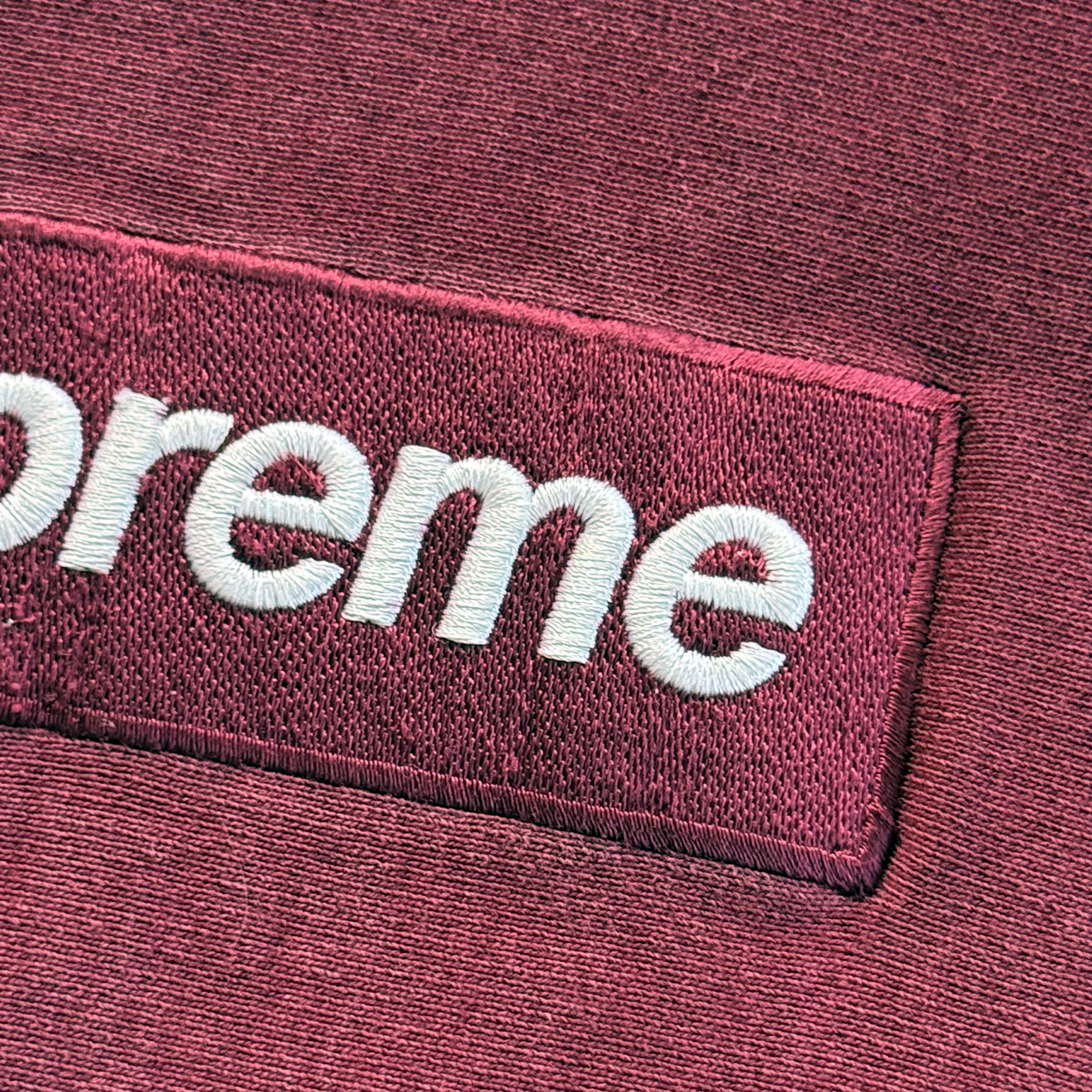 Supreme FW11 Burgundy Box Logo Hoodie