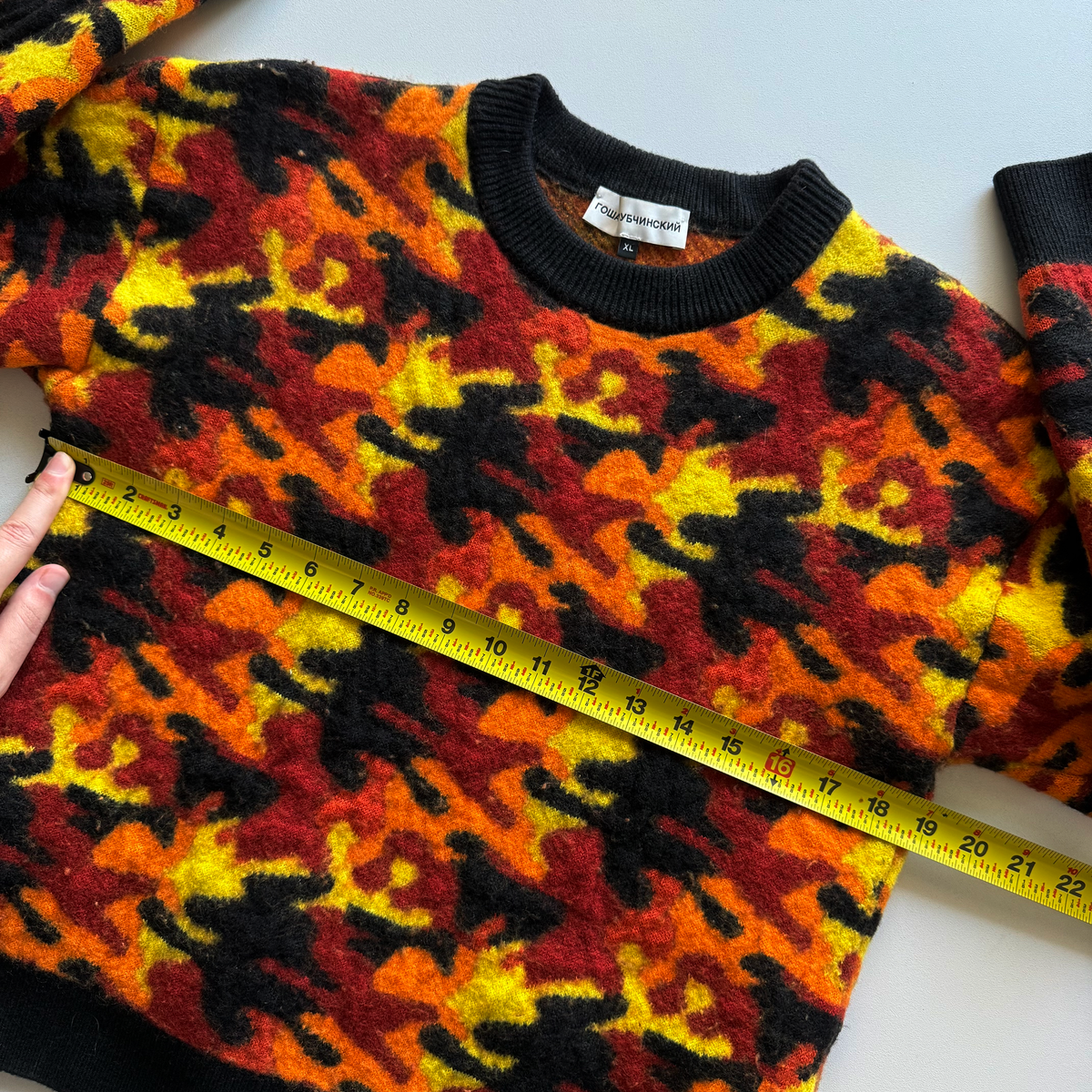 Gosha Rubchinskiy FW16 Fall Camouflage Wool Sweater