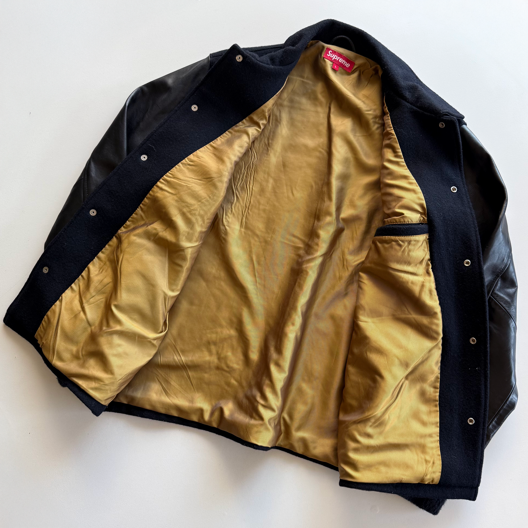 Supreme FW11 Miners Wool Leather Varsity Jacket