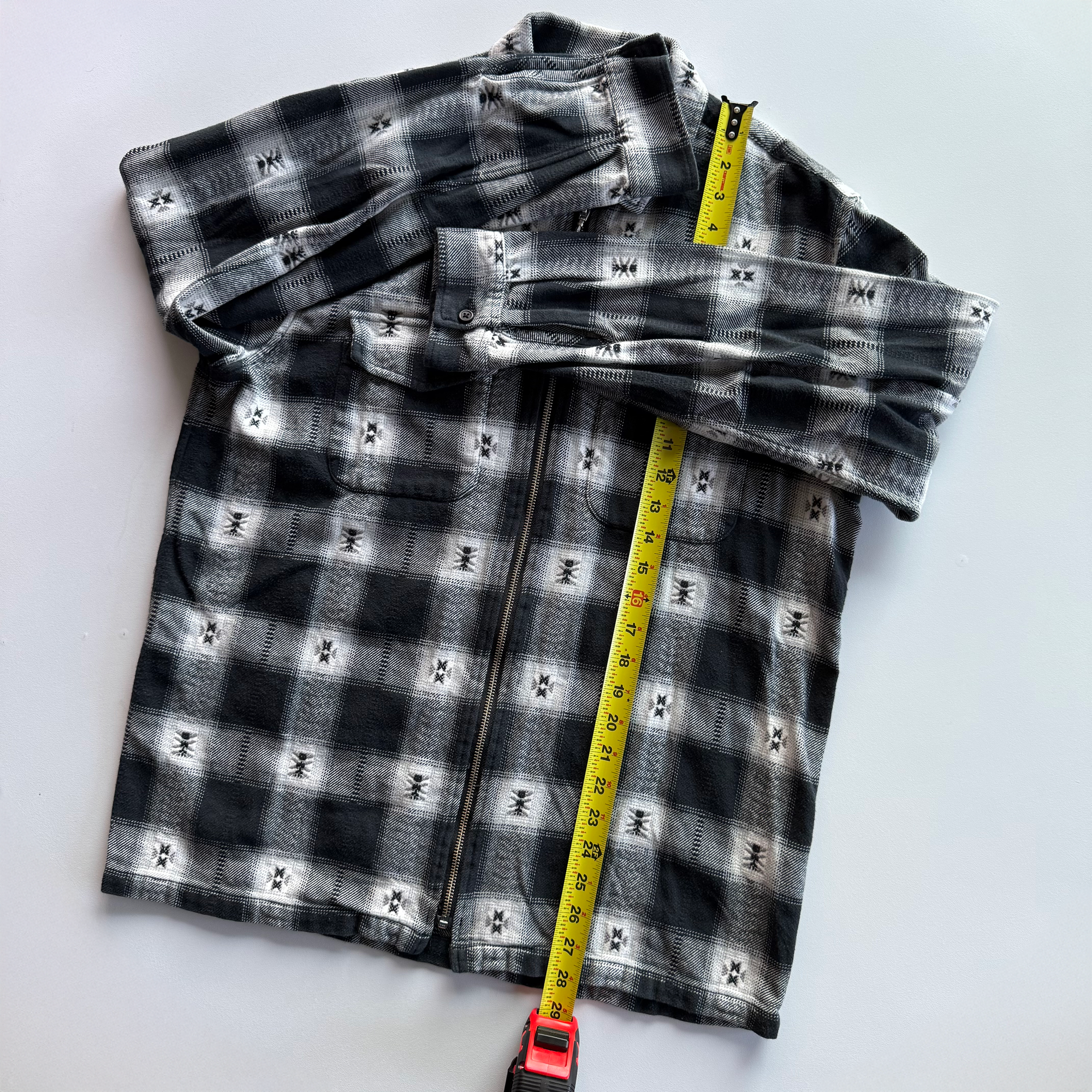 Supreme FW17 Plaid Flannel Zip Up Shirt