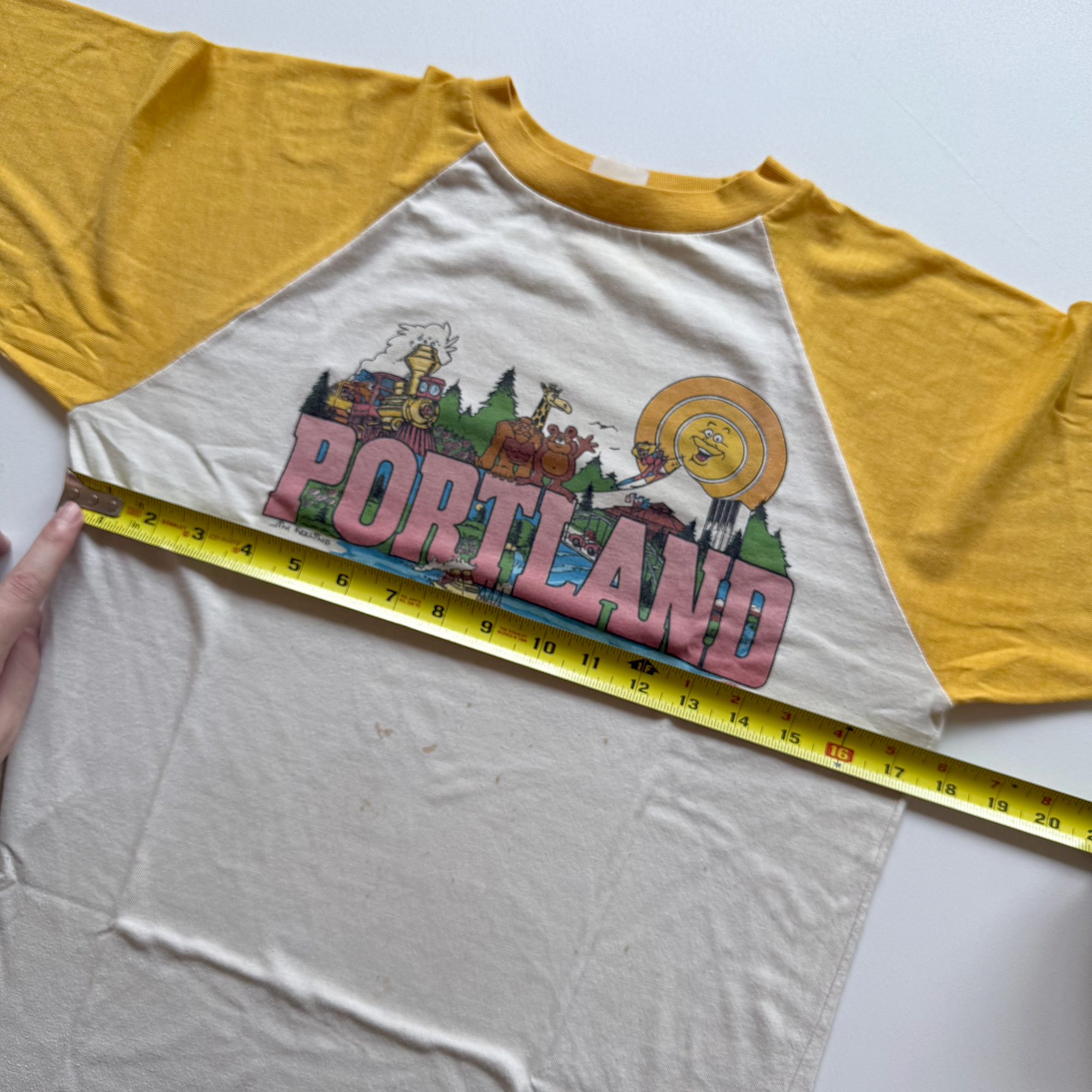 Vintage 1980s Portland Oregon Cascade Mountain Tee Co Raglan Tee
