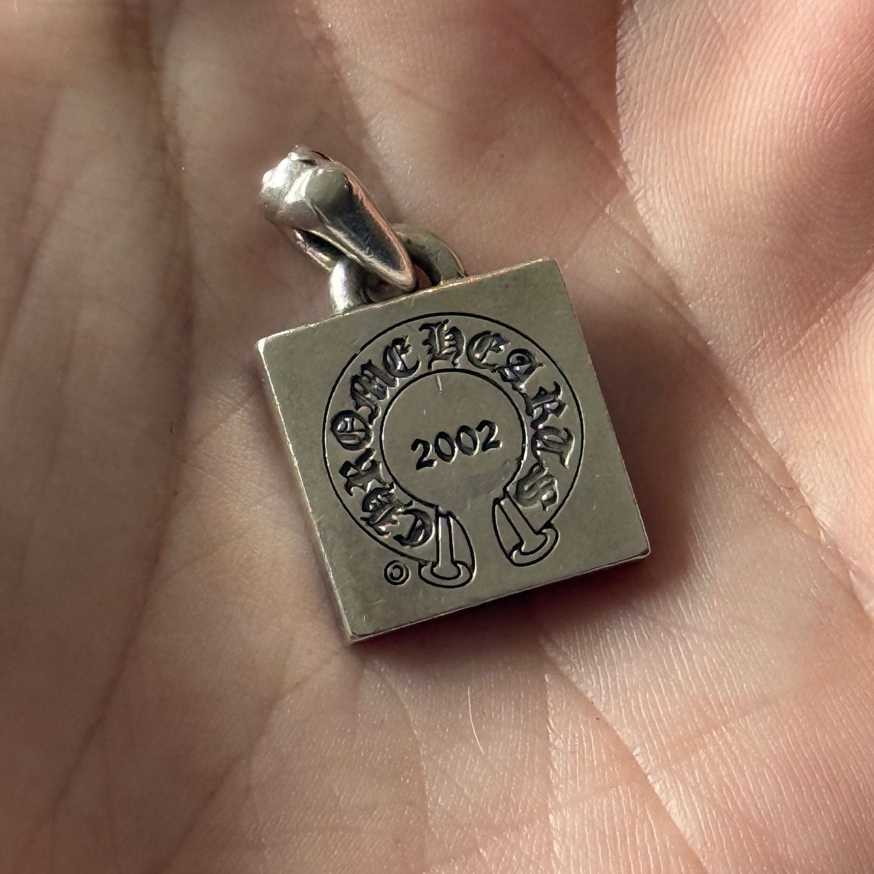 Chrome Hearts Framed Letter "T" Alphabet Charm Pendant