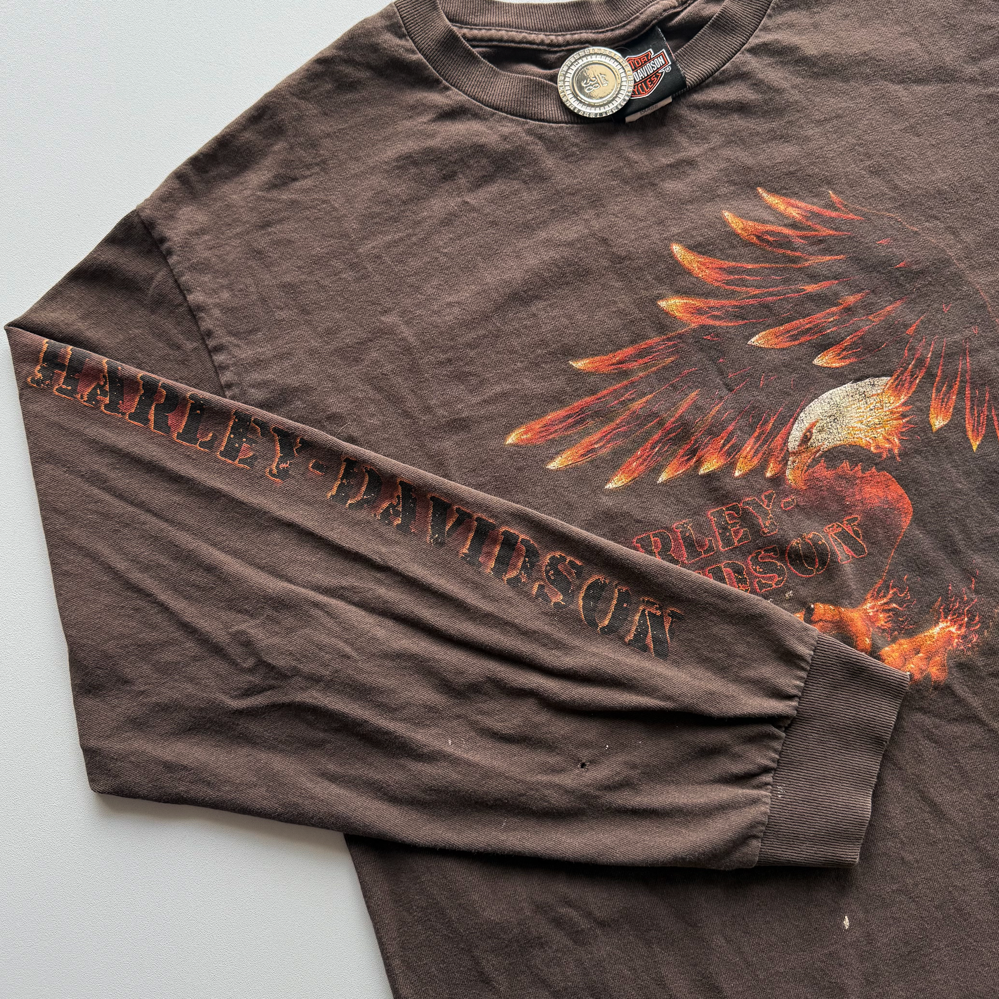 Vintage Harley Davidson 2000s Y2K Eagle L/S Tee