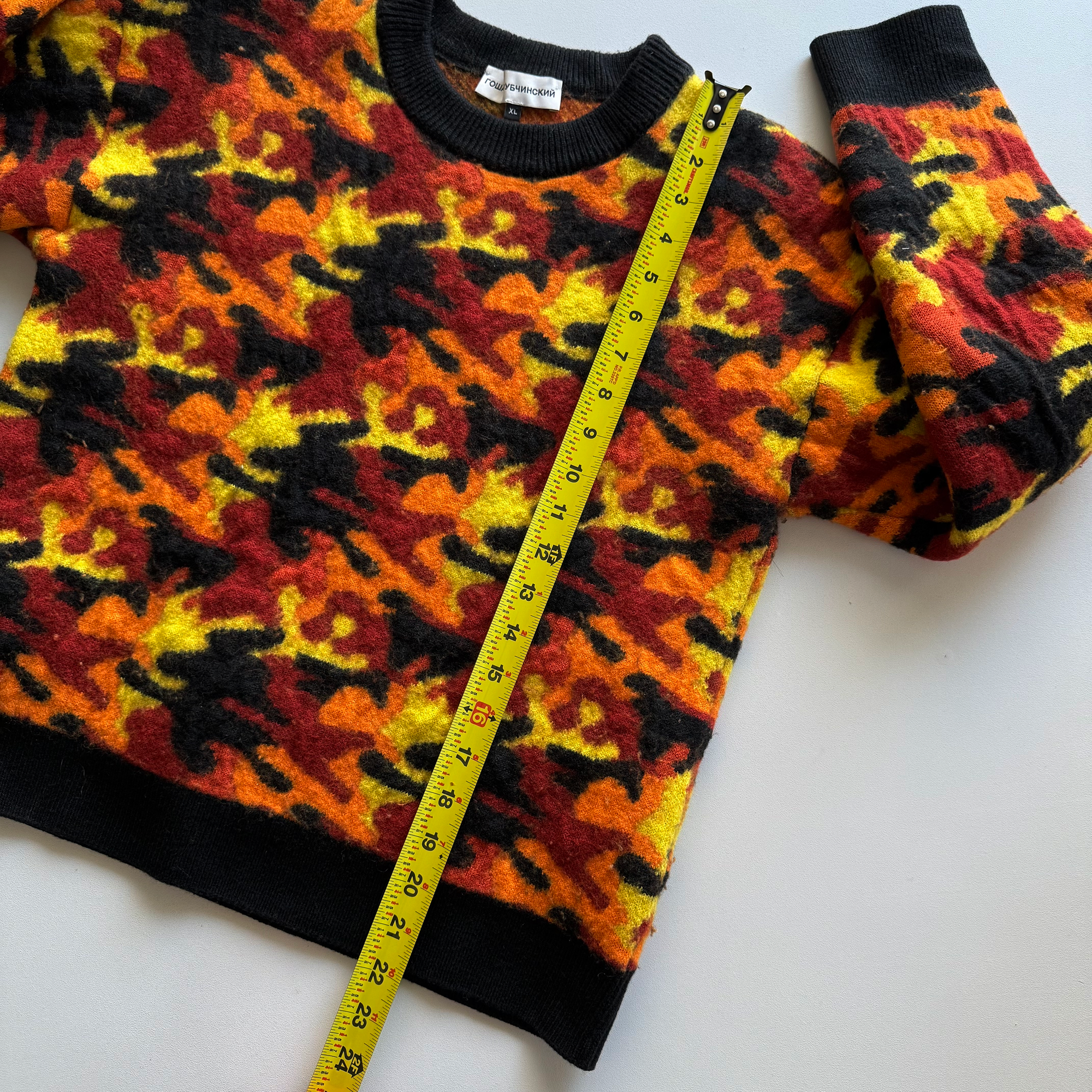 Gosha Rubchinskiy FW16 Fall Camouflage Wool Sweater