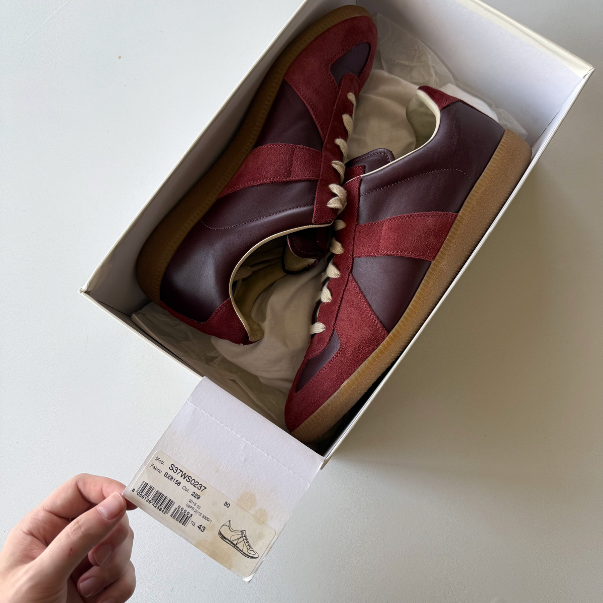 Maison Margiela 2015 Burgundy Oxblood GATs