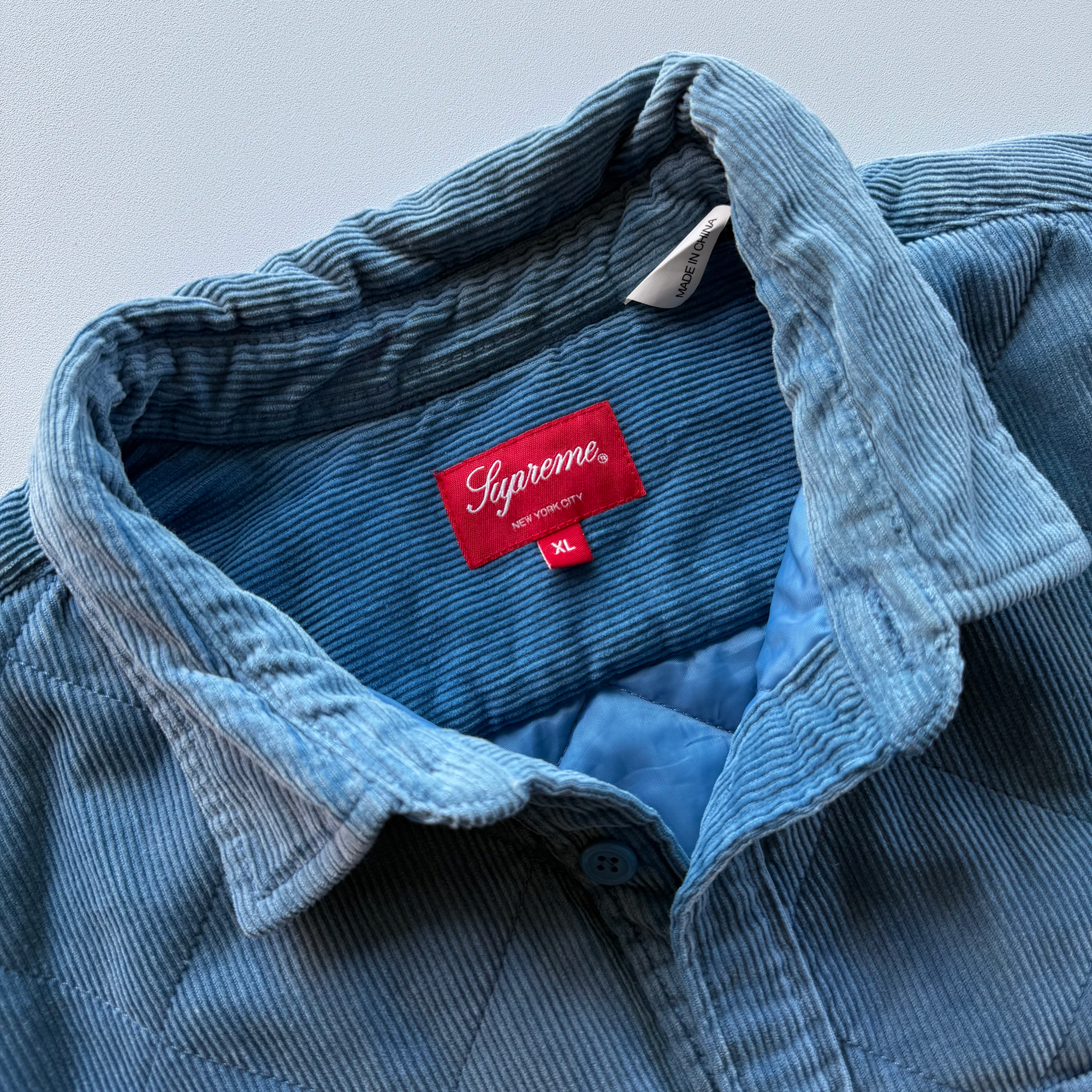 Supreme FW22 Quilted Corduroy Shirt Jacket