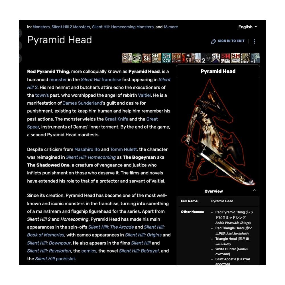 Vintage 2001 Silent Hill 2 Pyramid Head Tee