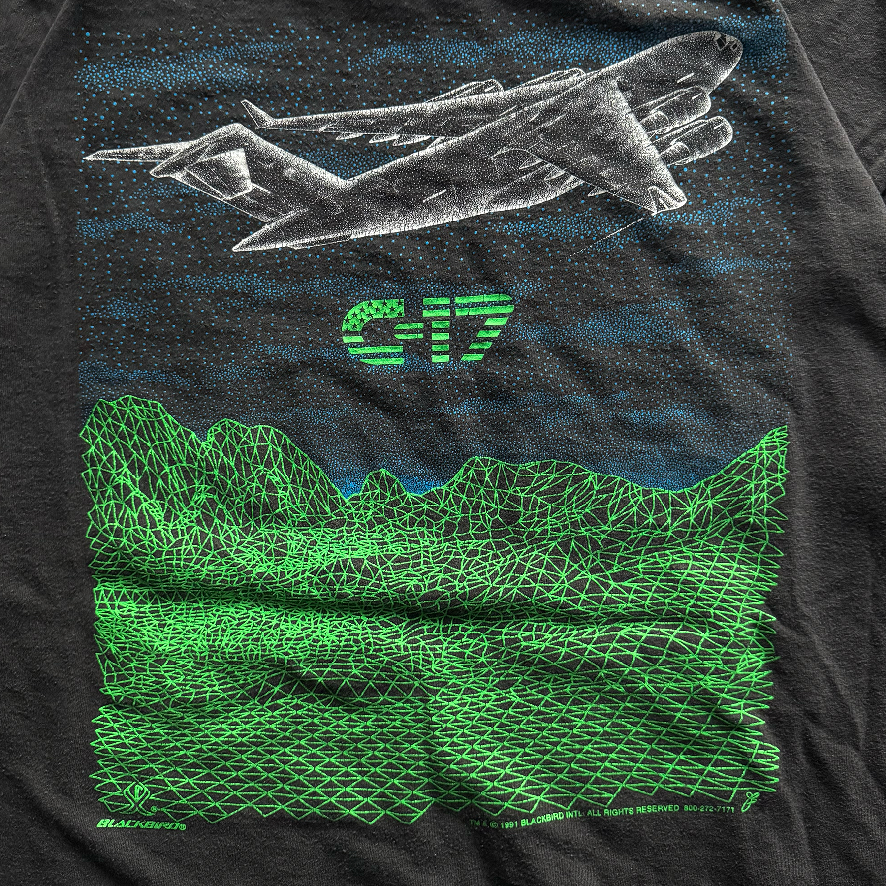 Vintage 1991 Blackbird Boeing C-17 Globemaster III Tee