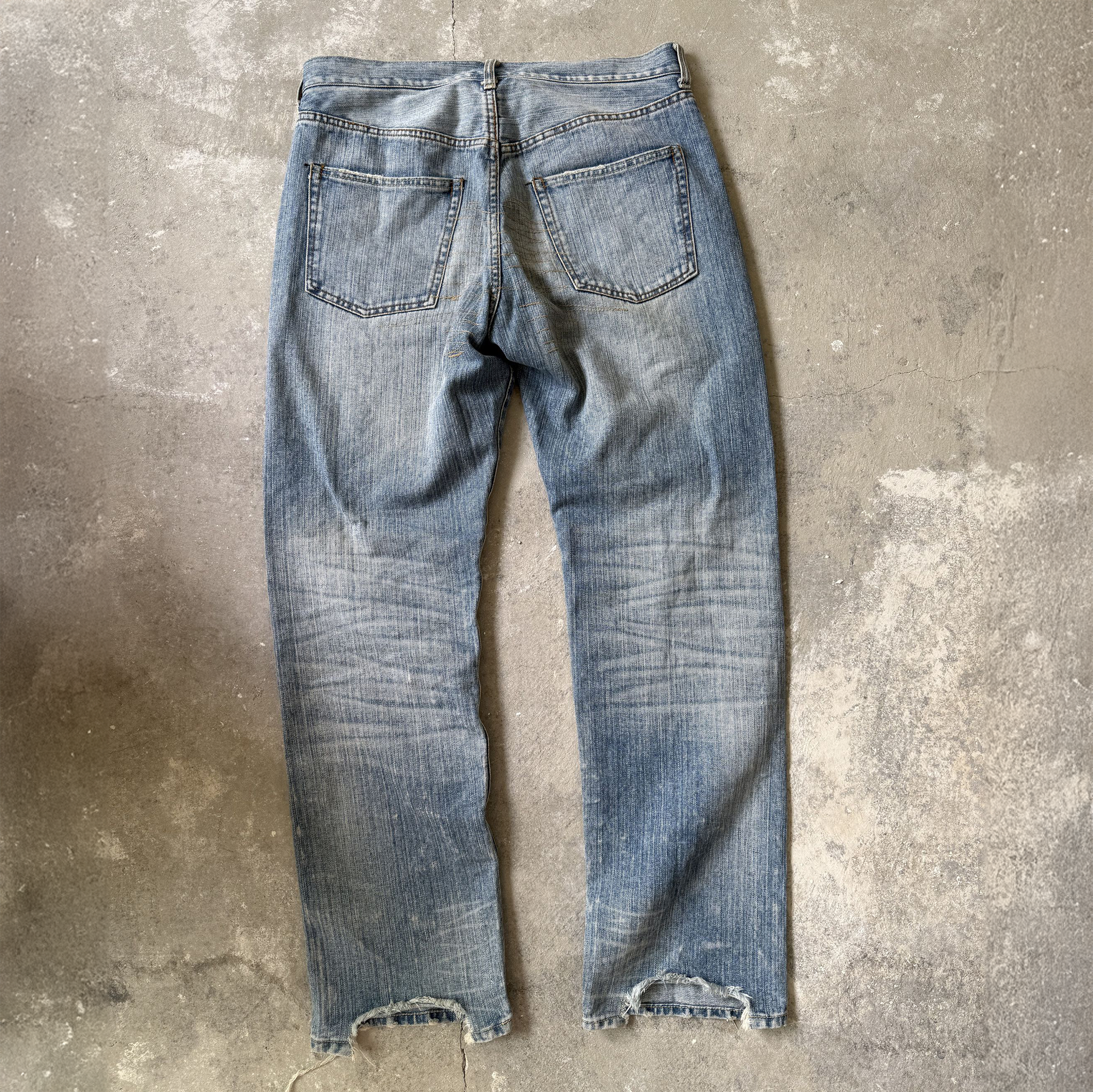 Vintage Exhibitionist Japan Distressed Patchwork Denim