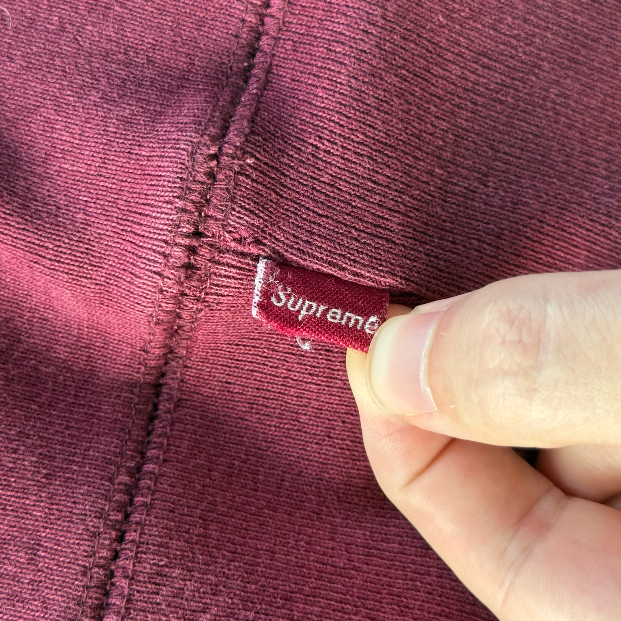 Supreme FW11 Burgundy Box Logo Hoodie