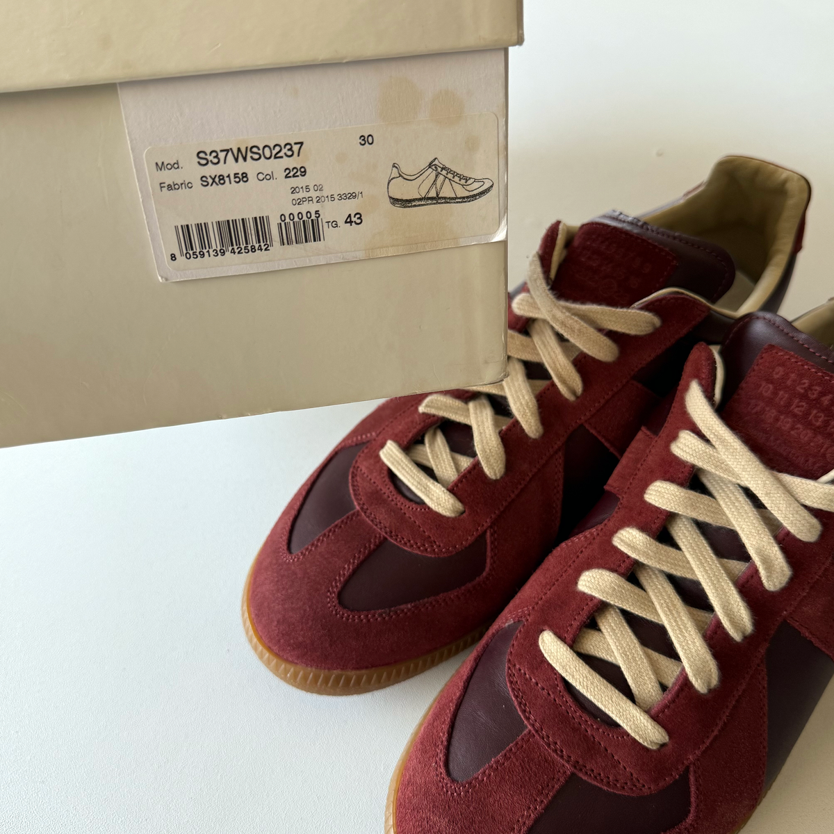 Maison Margiela 2015 Burgundy Oxblood GATs