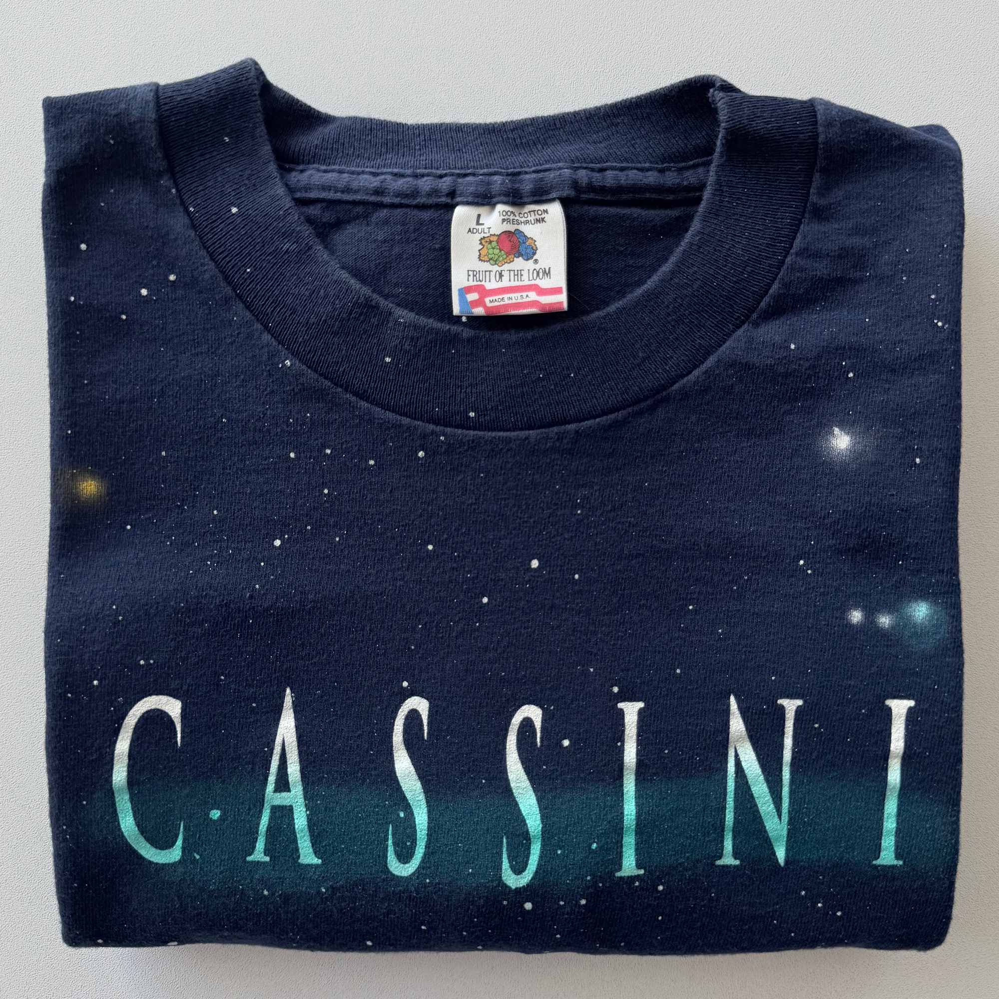 Vintage 1994 NASA Cassini Mission To Saturn Tee