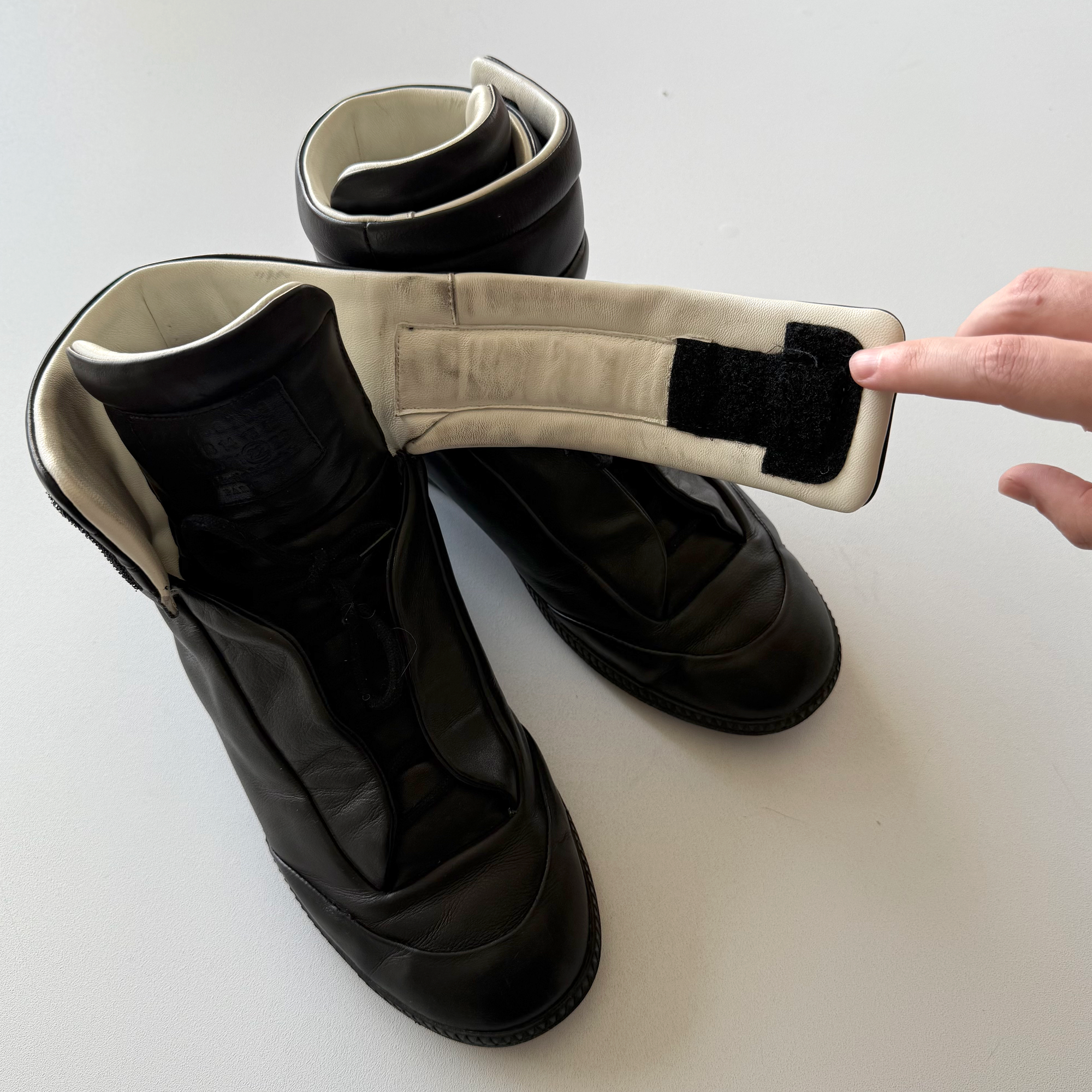 Maison Margiela Future Leather High Sneakers $1190 (EU 42)