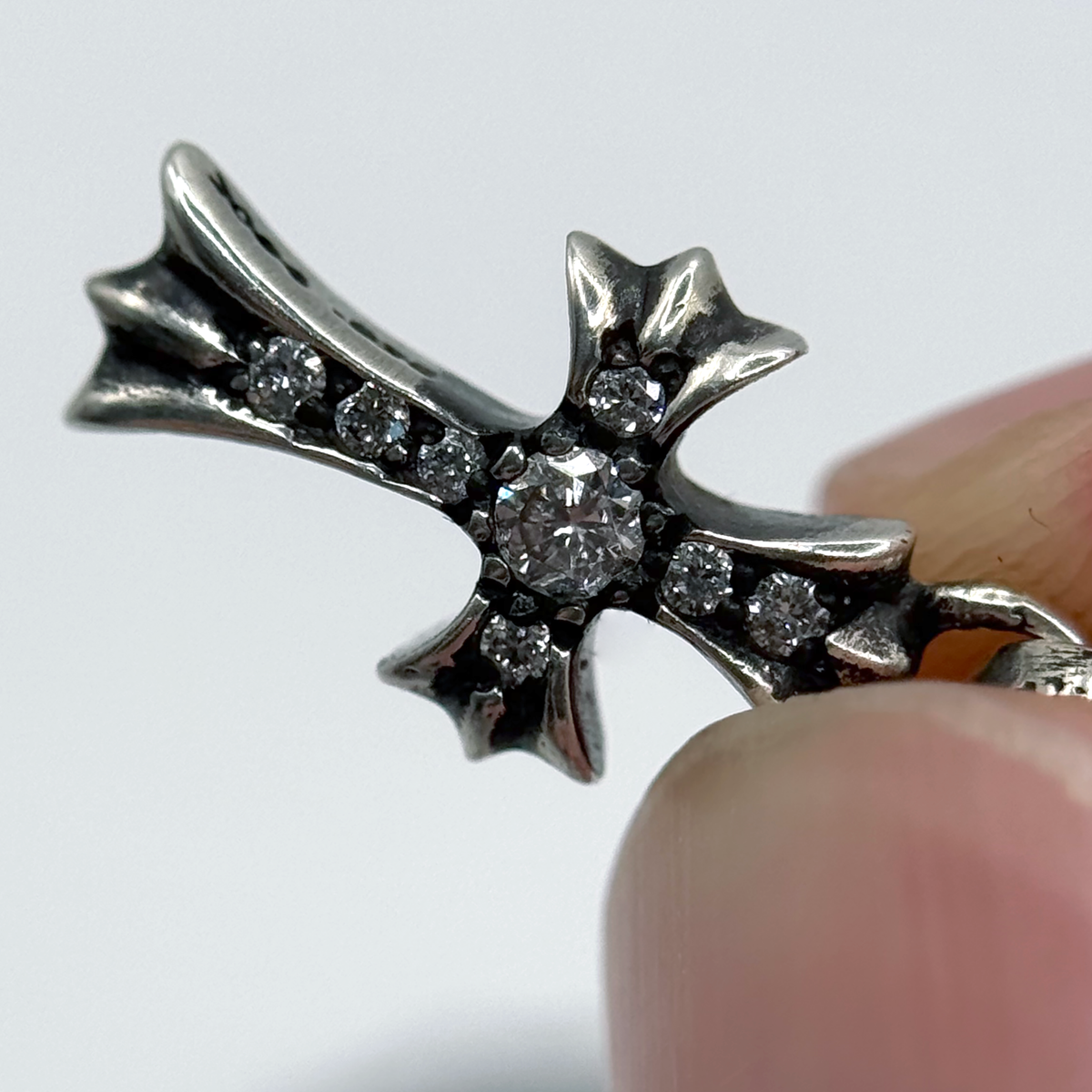 Chrome Hearts Diamond Baby Fat Cross Pendant