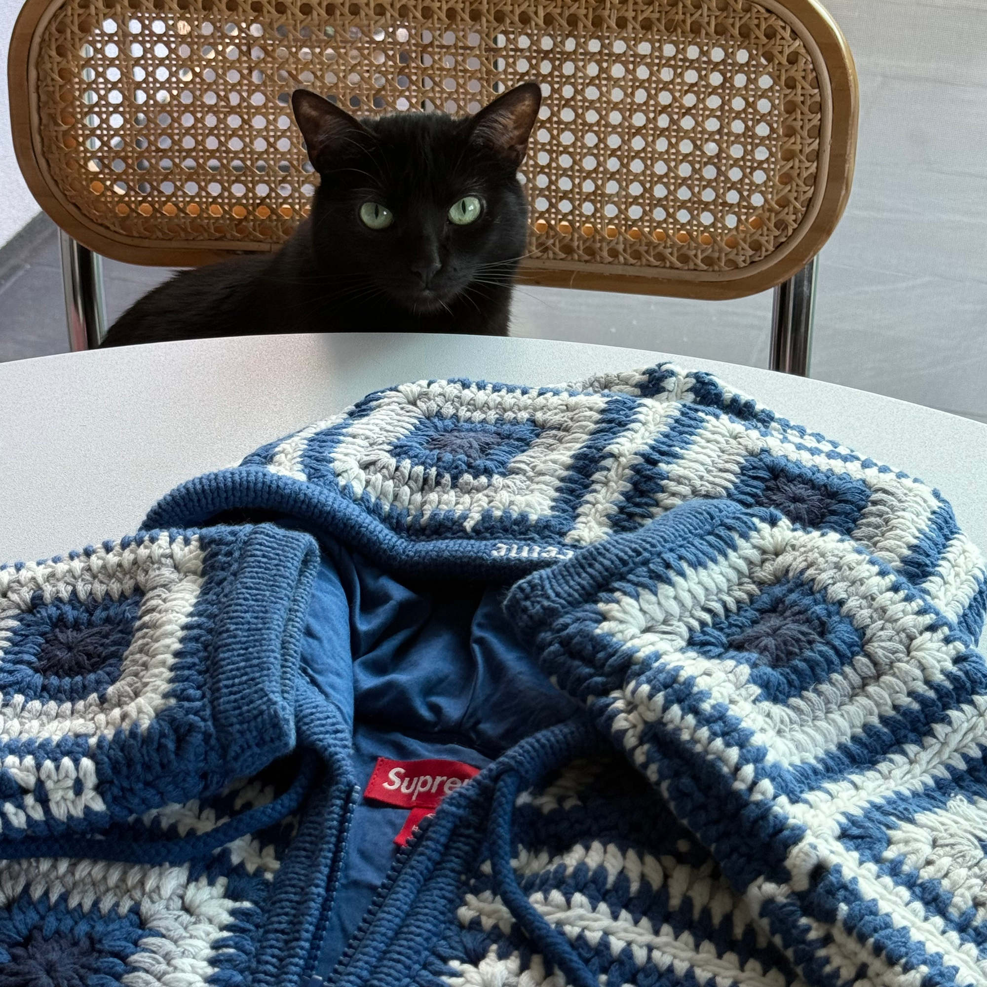 Supreme FW20 Crochet Hooded Zip Up Sweater