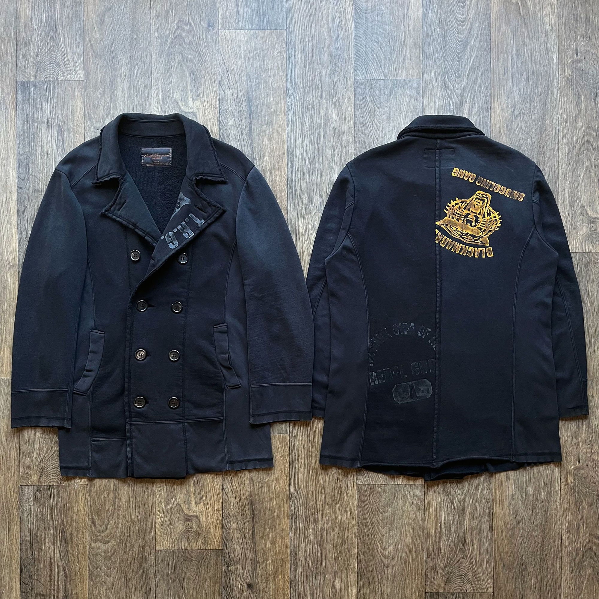 Undercover AW03 Paper Doll Hybrid Reconstructed Peacoat