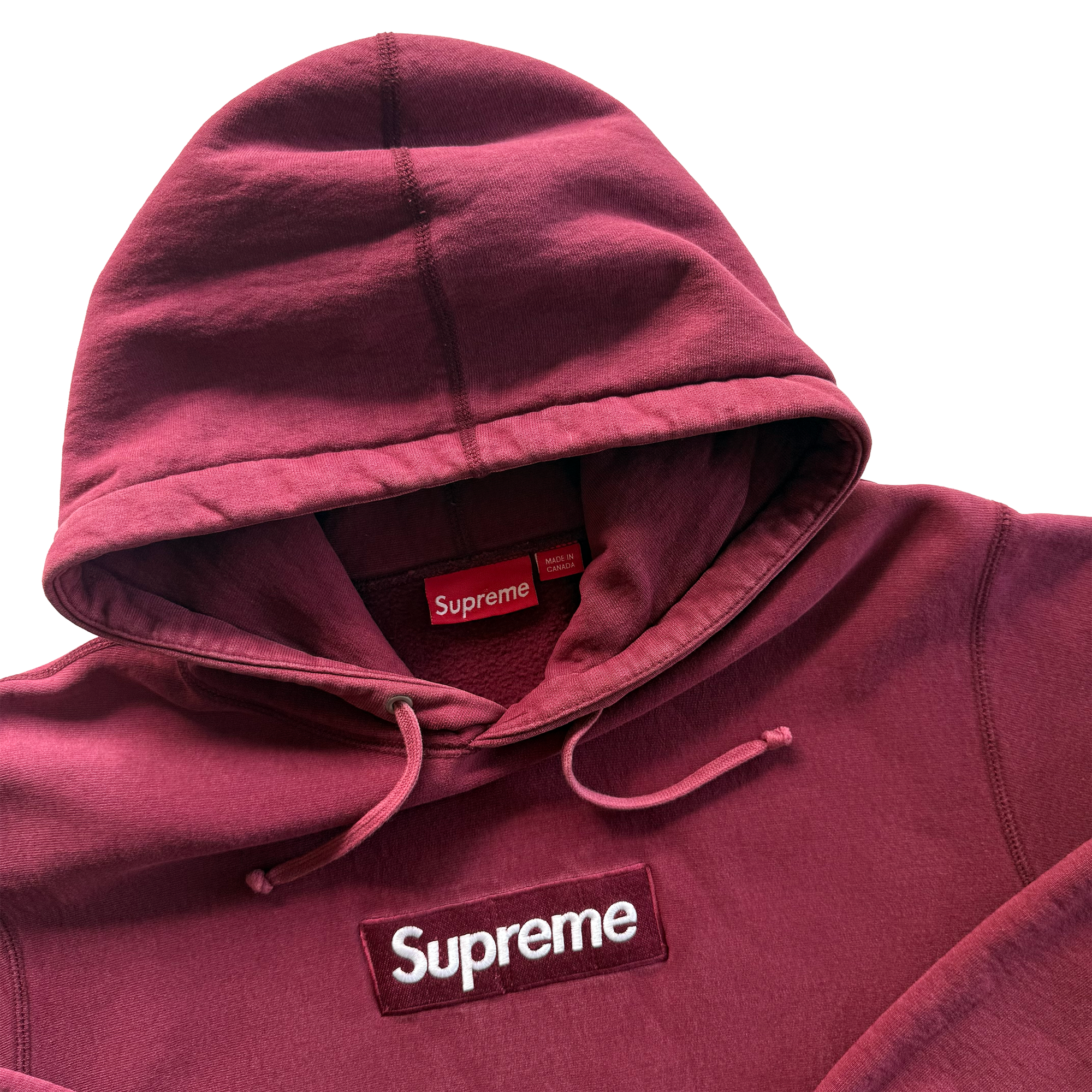 Supreme FW11 Burgundy Box Logo Hoodie