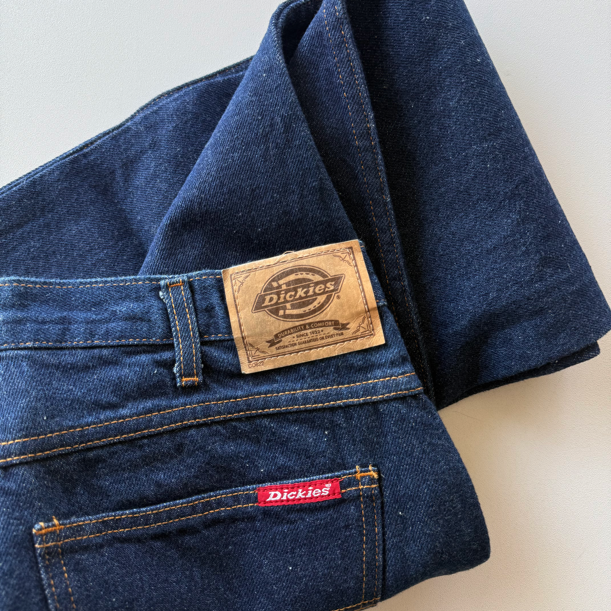 Vintage 1990s Dickies Blue Denim Straight Leg Jeans (34x30)