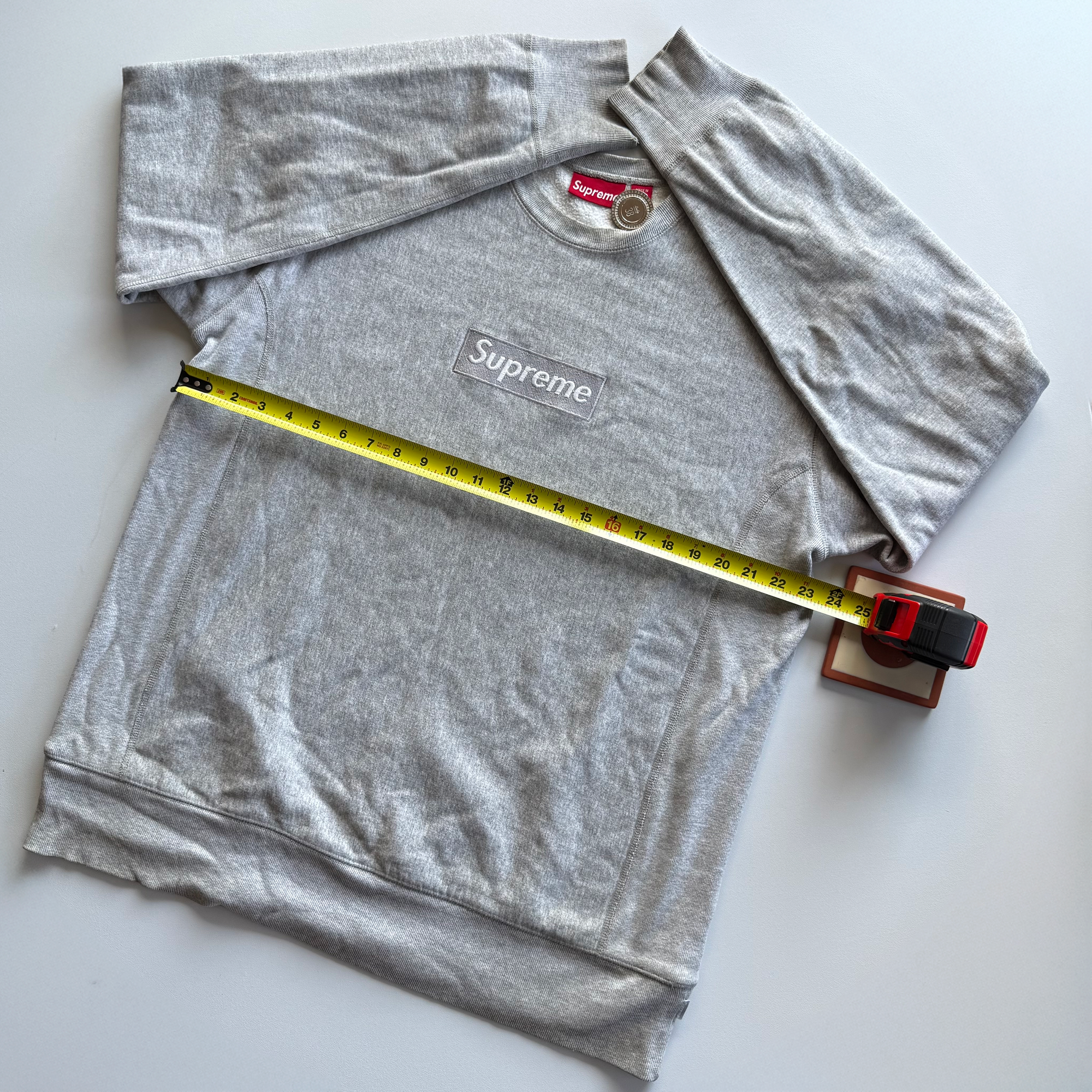 Supreme FW03 Silver Box Logo Crewneck Sweatshirt
