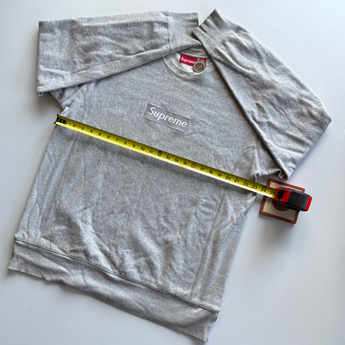 Supreme FW03 Silver Box Logo Crewneck Sweatshirt