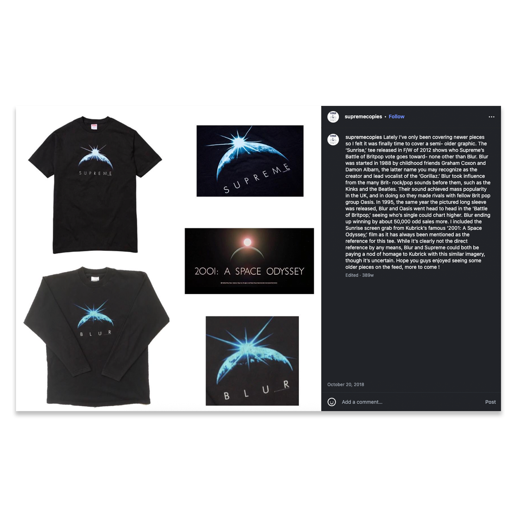 Supreme FW12 Sunrise Tee