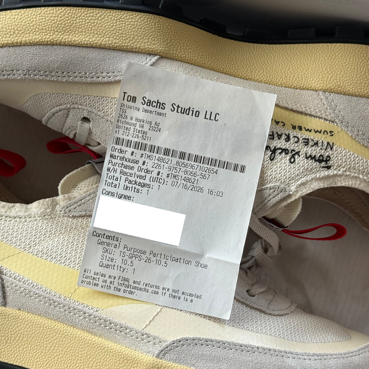 Nike × Tom Sachs  025 NikeCraft General Purpose I.S.R.U. Participation Shoe