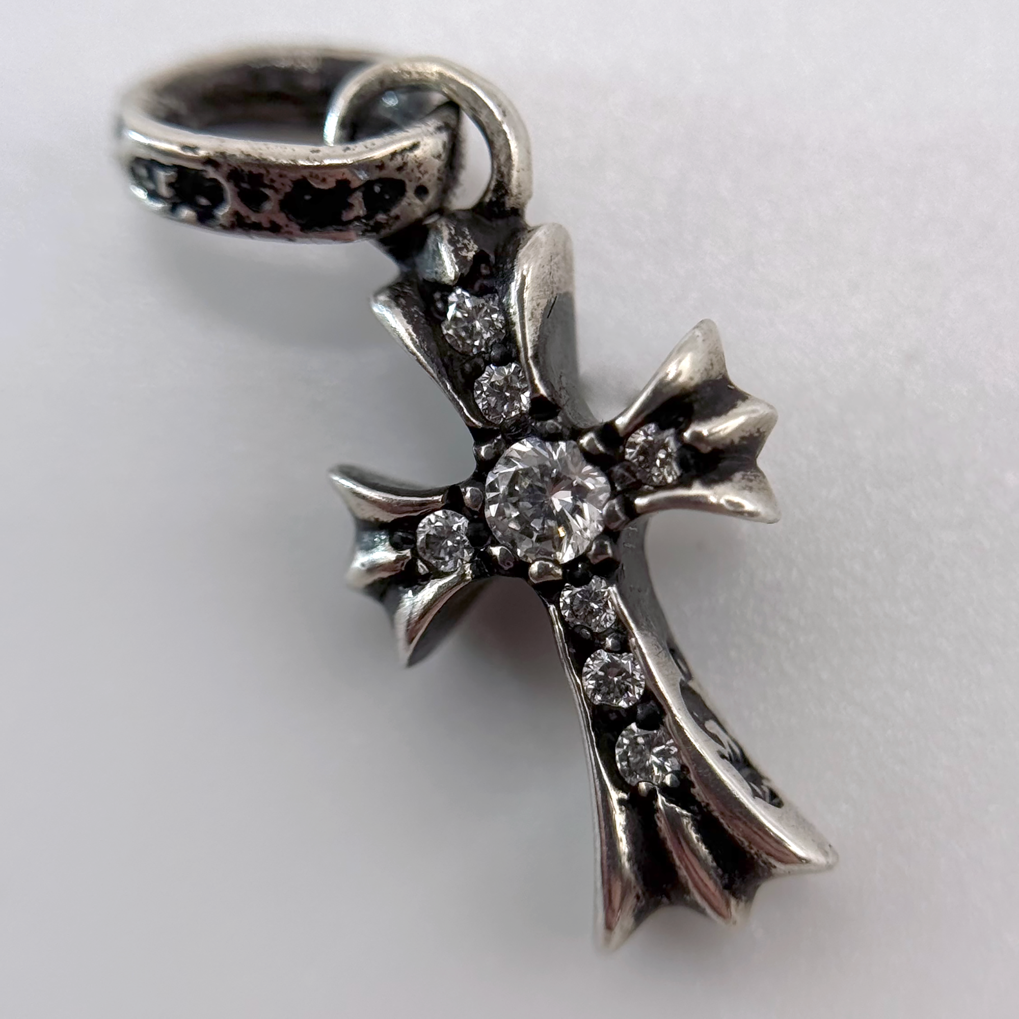 Chrome Hearts Diamond Baby Fat Cross Pendant