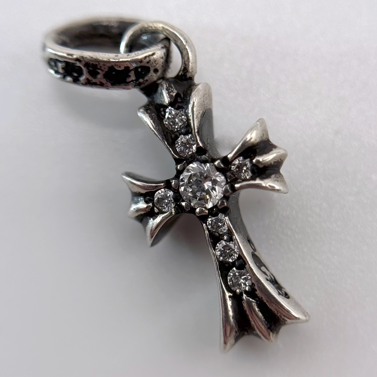 Chrome Hearts Diamond Baby Fat Cross Pendant